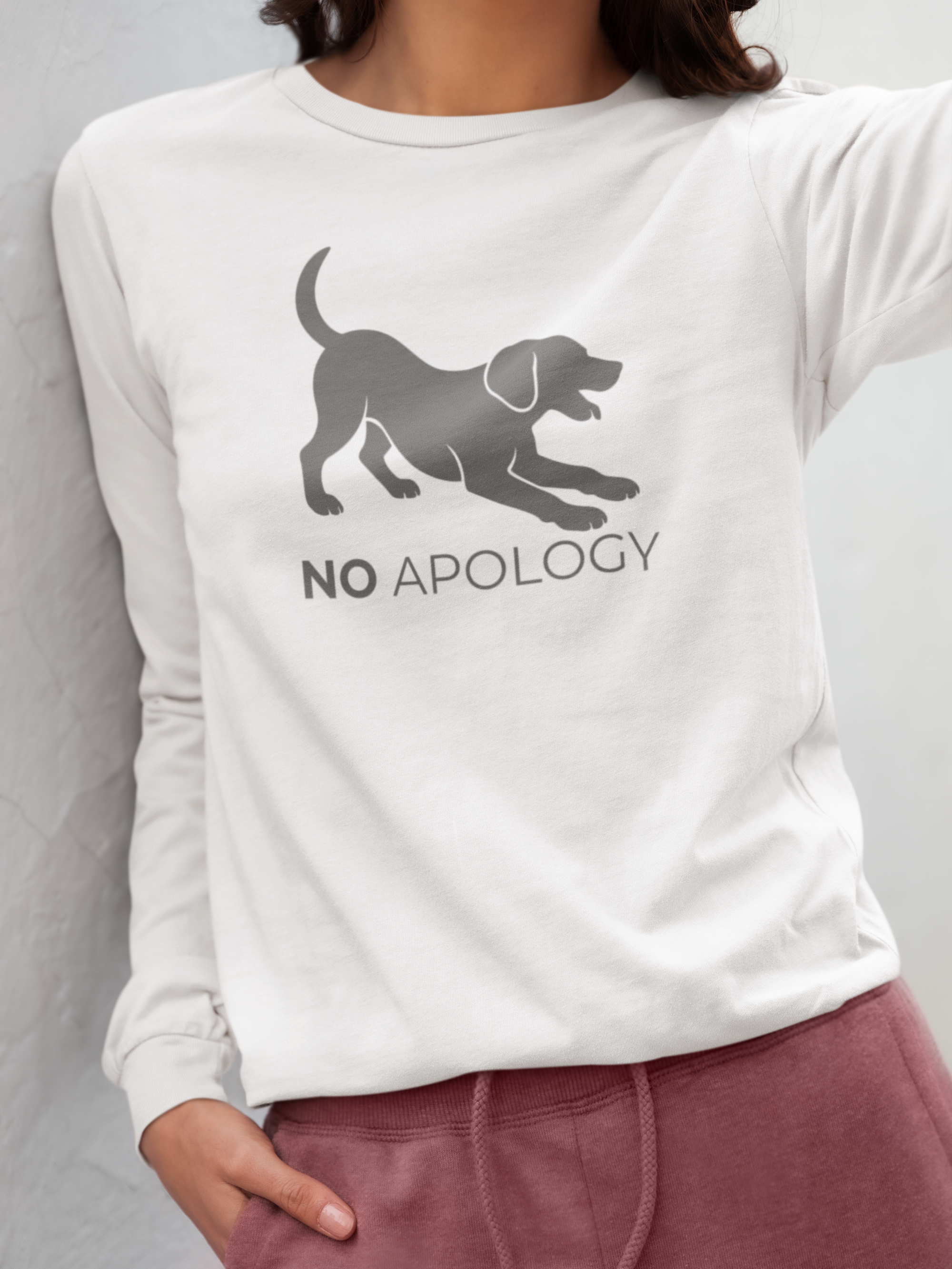 Animal Attitude Long Sleeve T-shirt - No Apology Dog
