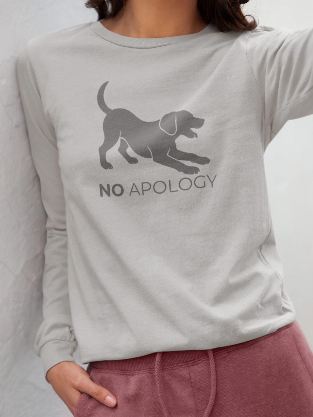 Animal Attitude Long Sleeve T-shirt - No Apology Dog