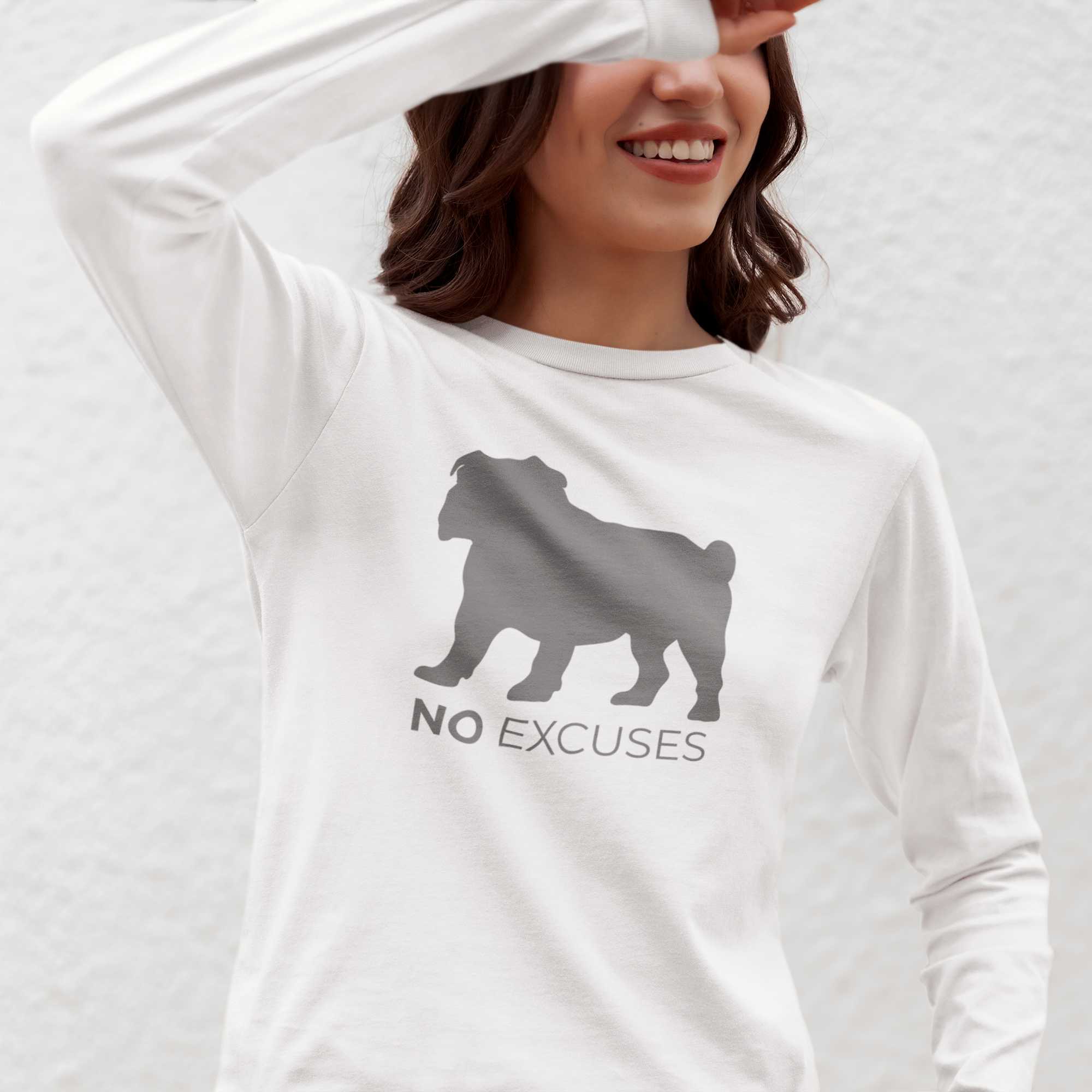 Animal Attitude Long Sleeve T-shirt - No Excuses Dog