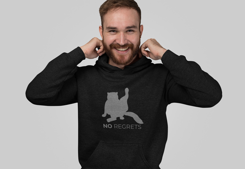 Animal Attitude Hoodie Line - No Regrets Cat