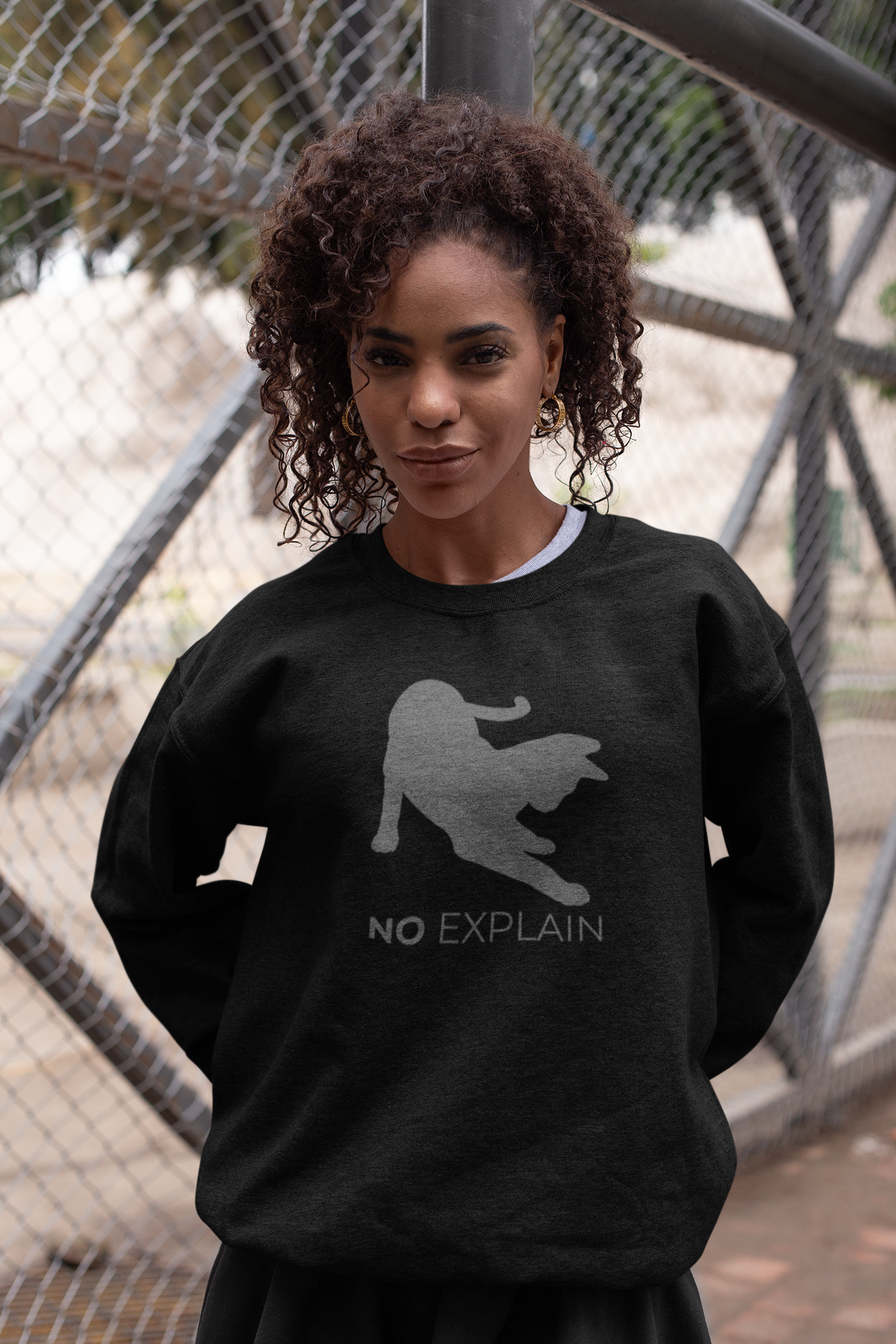 Animal Attitude Sweatshirt Line - No Explain Cat