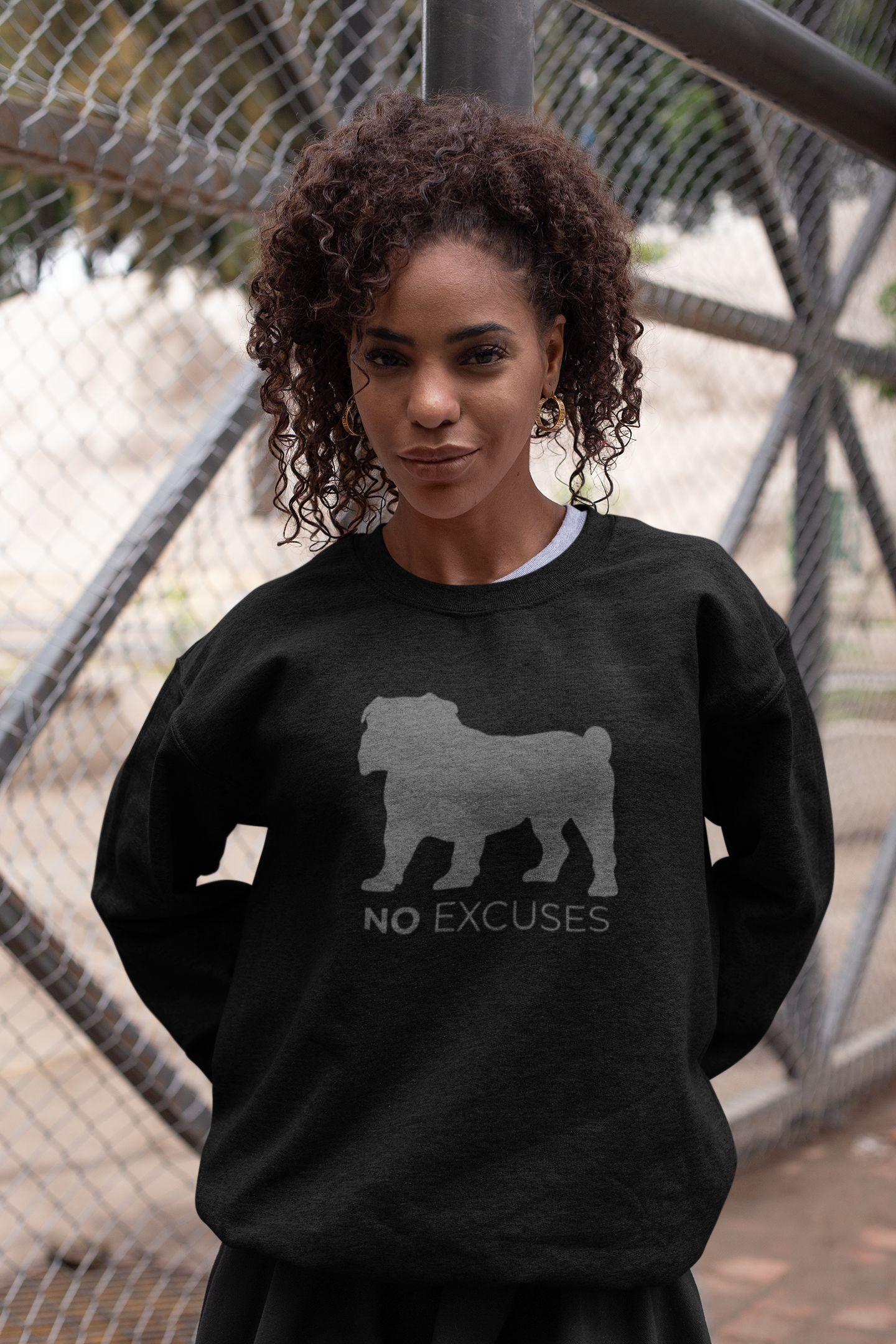 Animal Attitude Sweatshirt Line - No Excuses Dog