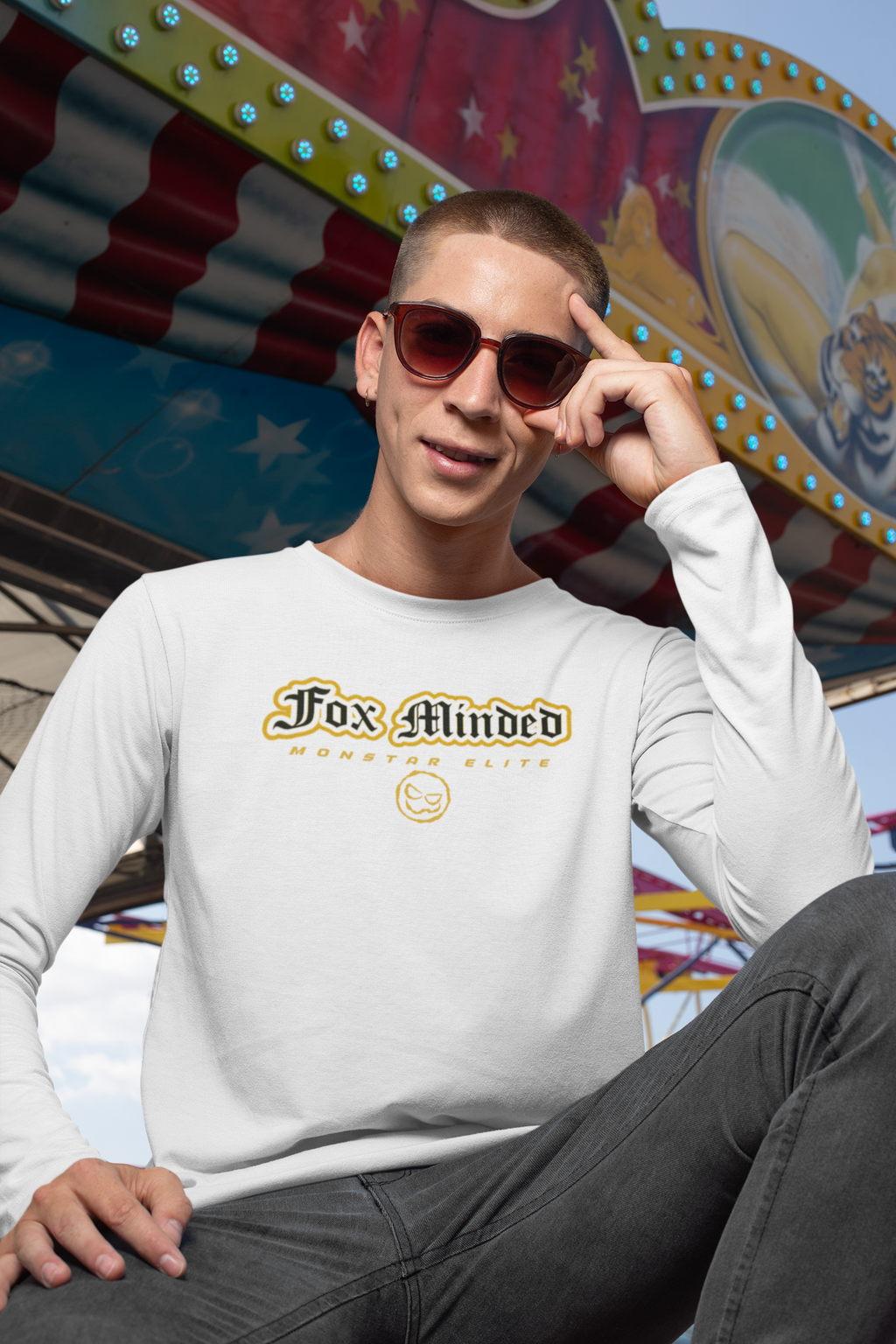 Monstar Elite Long Sleeve T-Shirt Line - Fox Minded
