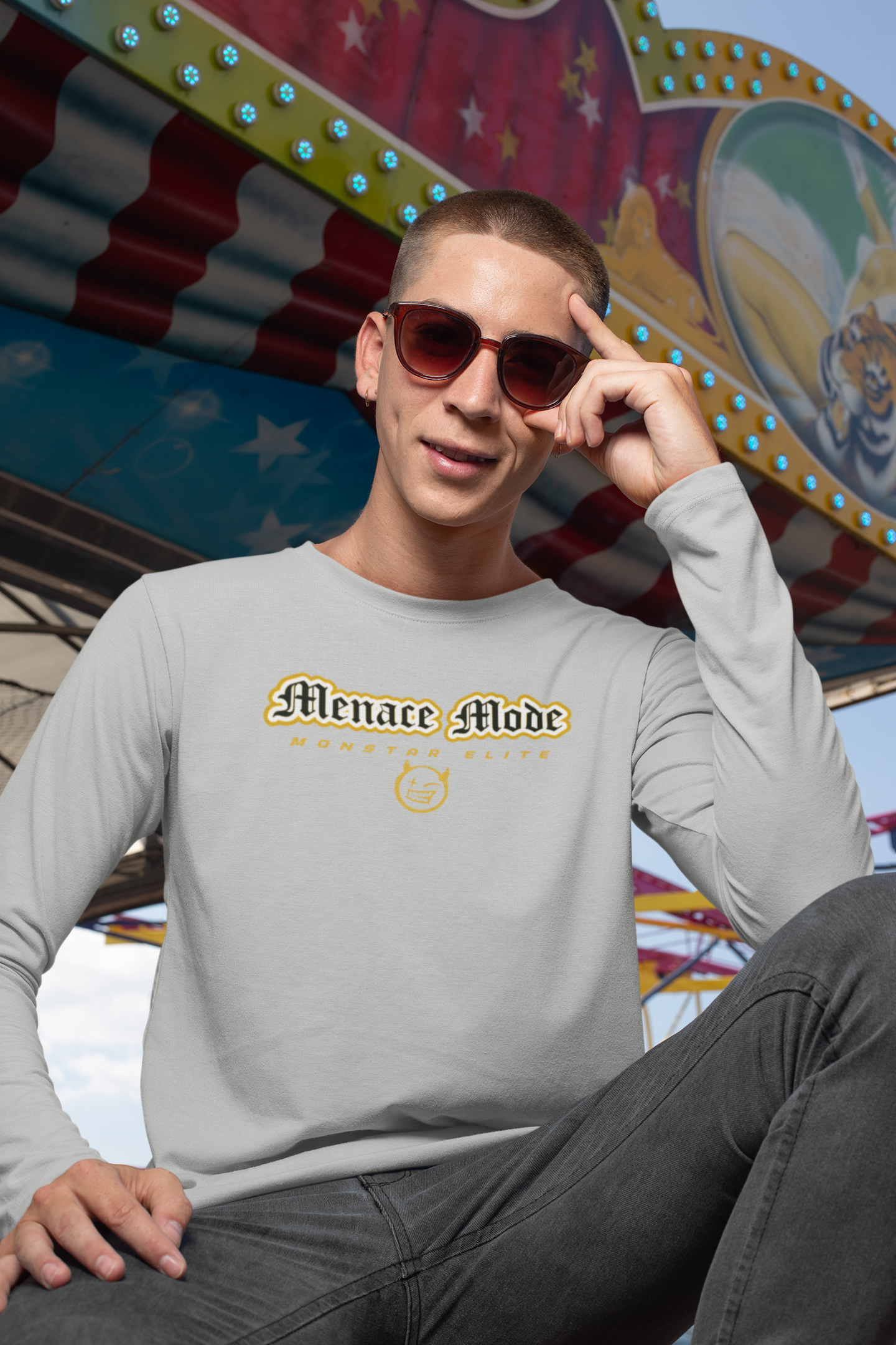 Monstar Elite Long Sleeve T-Shirt Line - Menace Mode