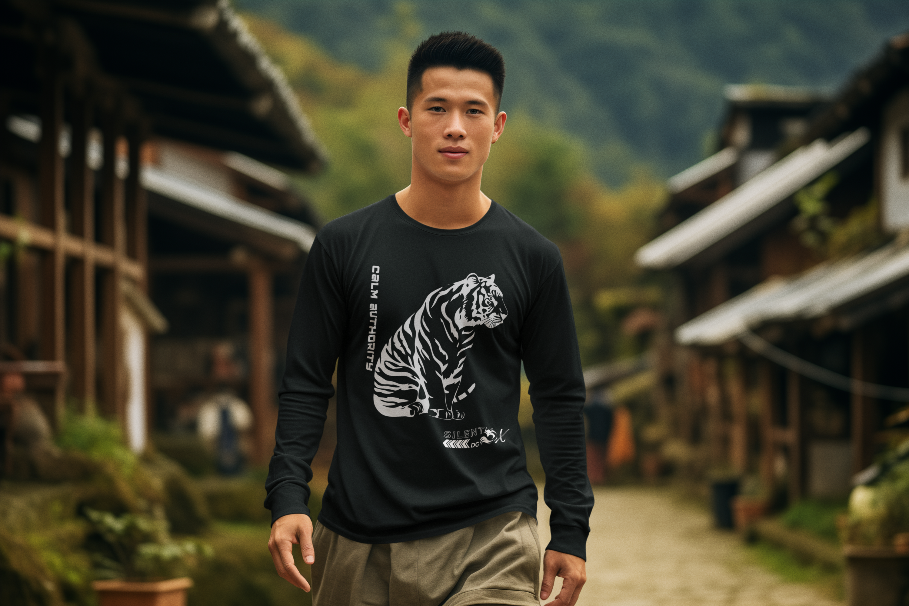 Prime Instinct Long Sleeve Box-T - Tiger Calm Authority