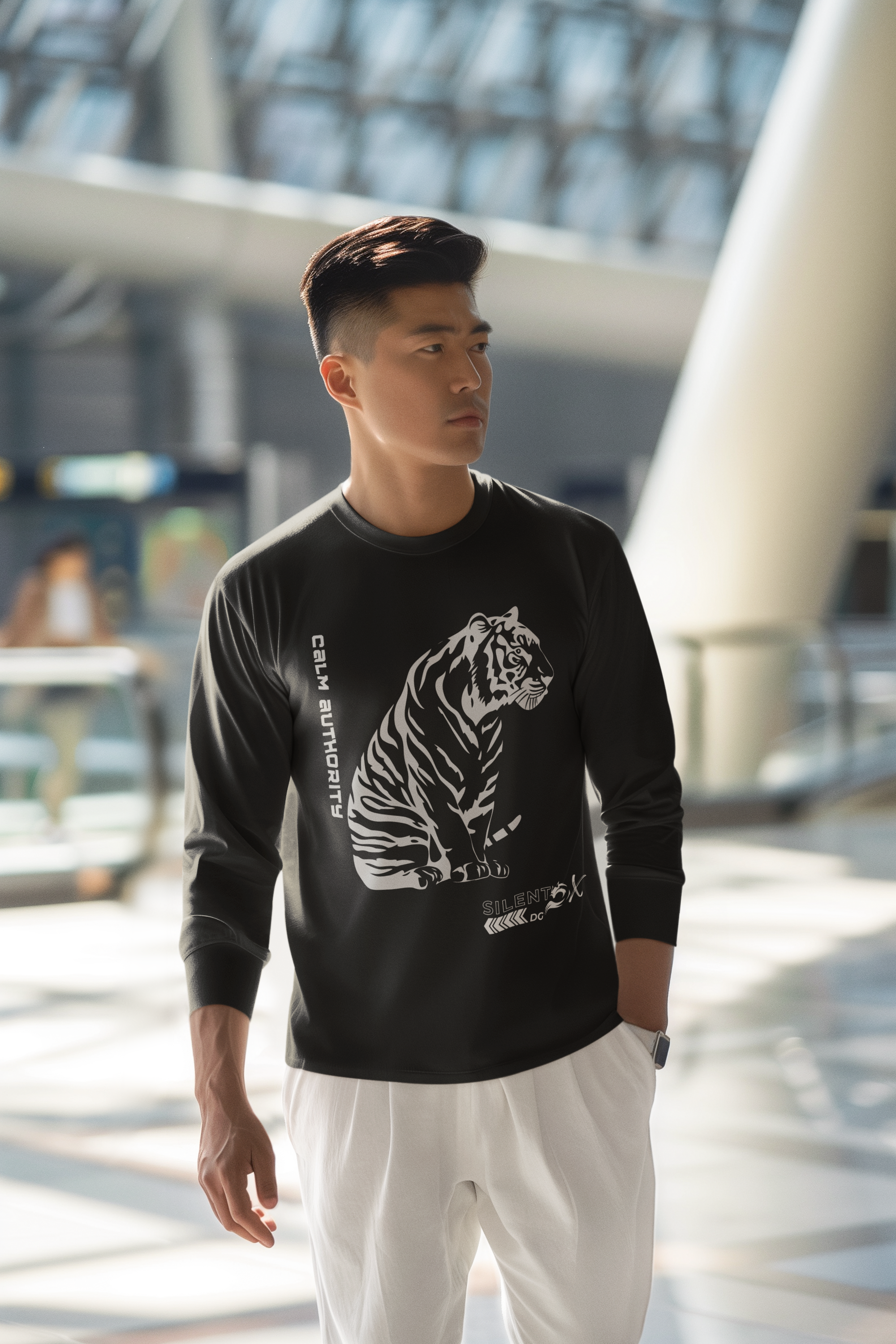 Prime Instinct Long Sleeve Box-T - Tiger Calm Authority