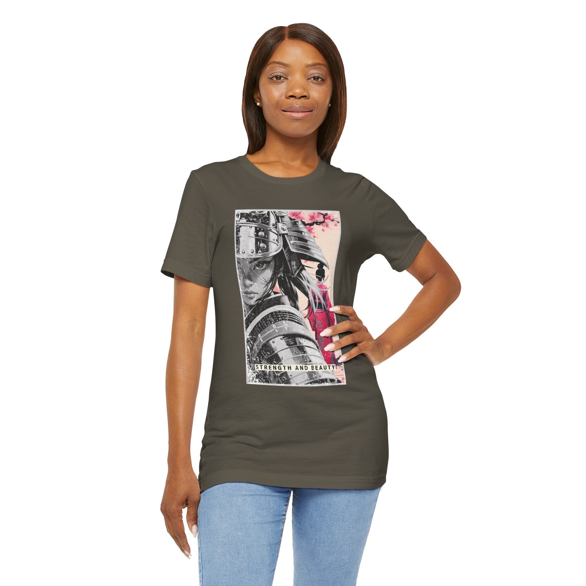 Anime Warrior Girl T-shirt - Strength And Beauty