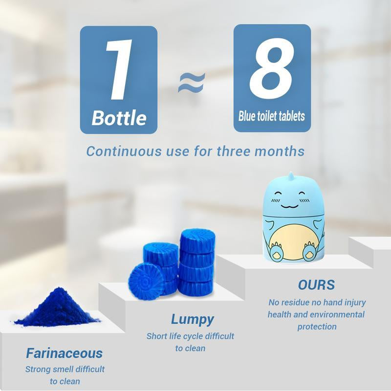 Dinosaur Toilet Bowl Cleaner 3PCS Bathroom Tank Bottle Cute Shaped Design Triple Fragrance Formula