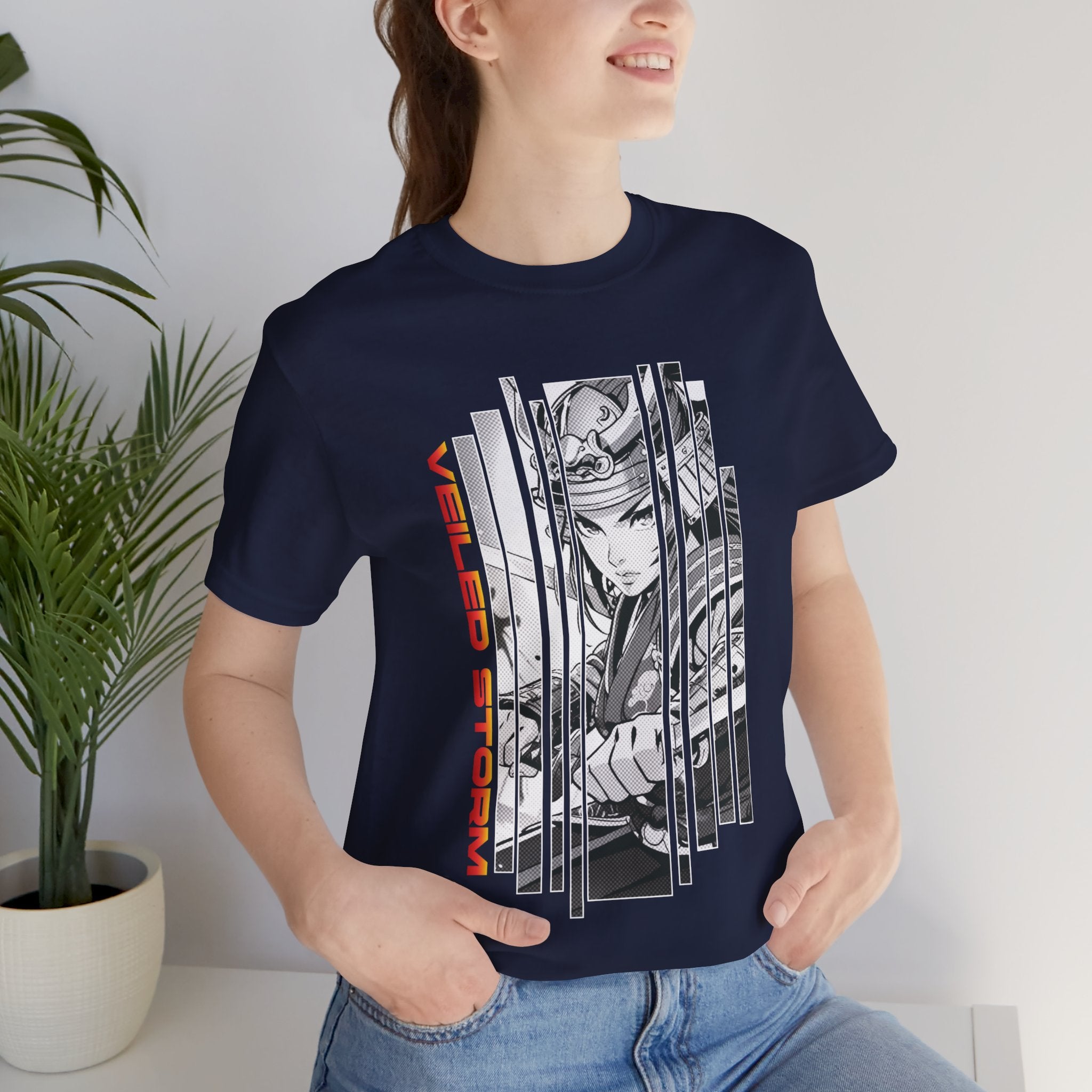 Anime Girl Warrior T-shirt - Veiled Storm