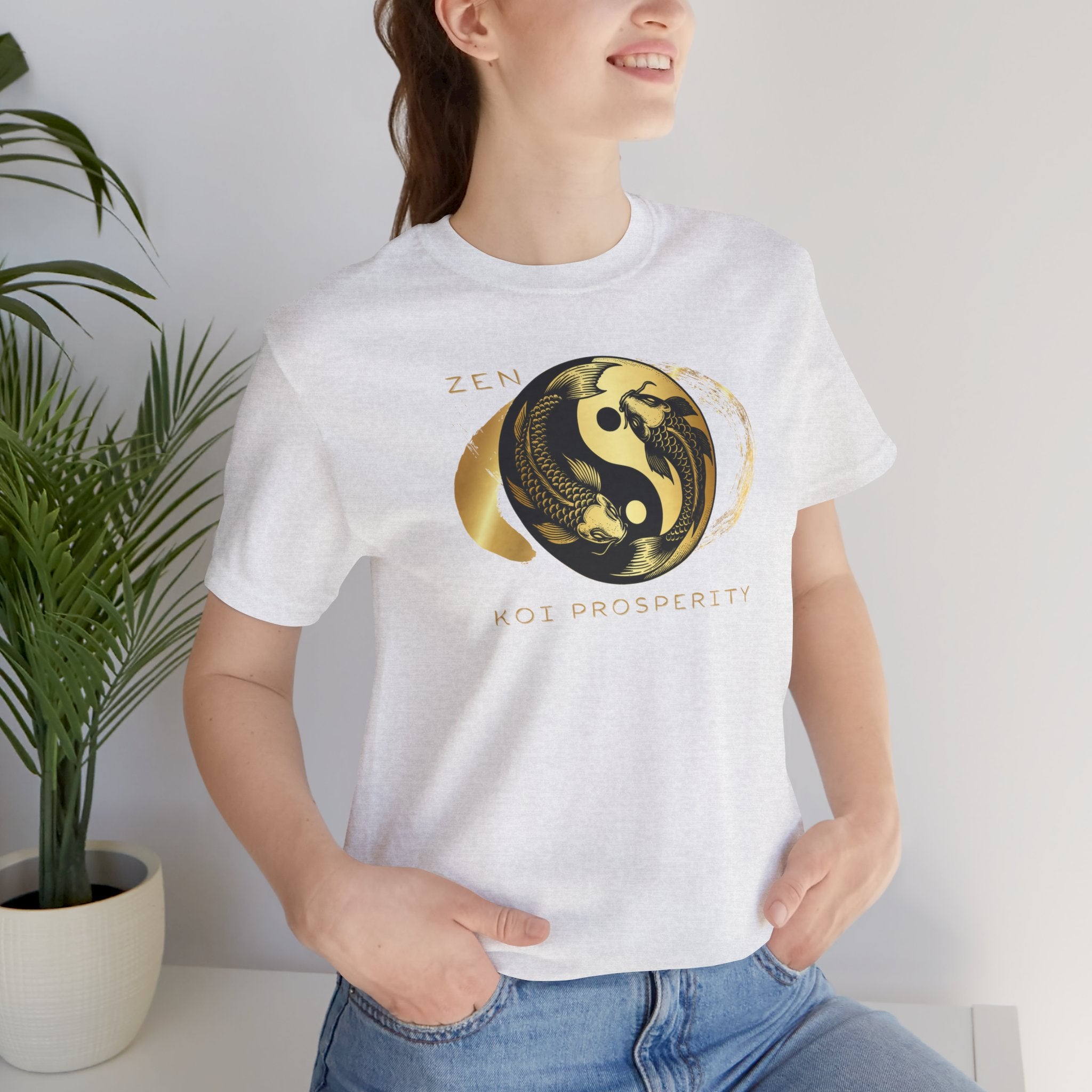 Empowering T-shirt - Zen Koi Collection Gold, Colors of Meaning