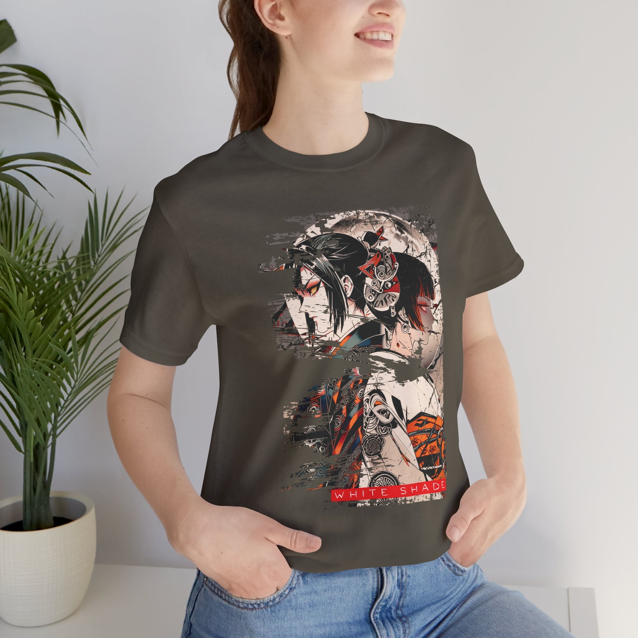 Anime Moon T-Shirt - White Shade Tee