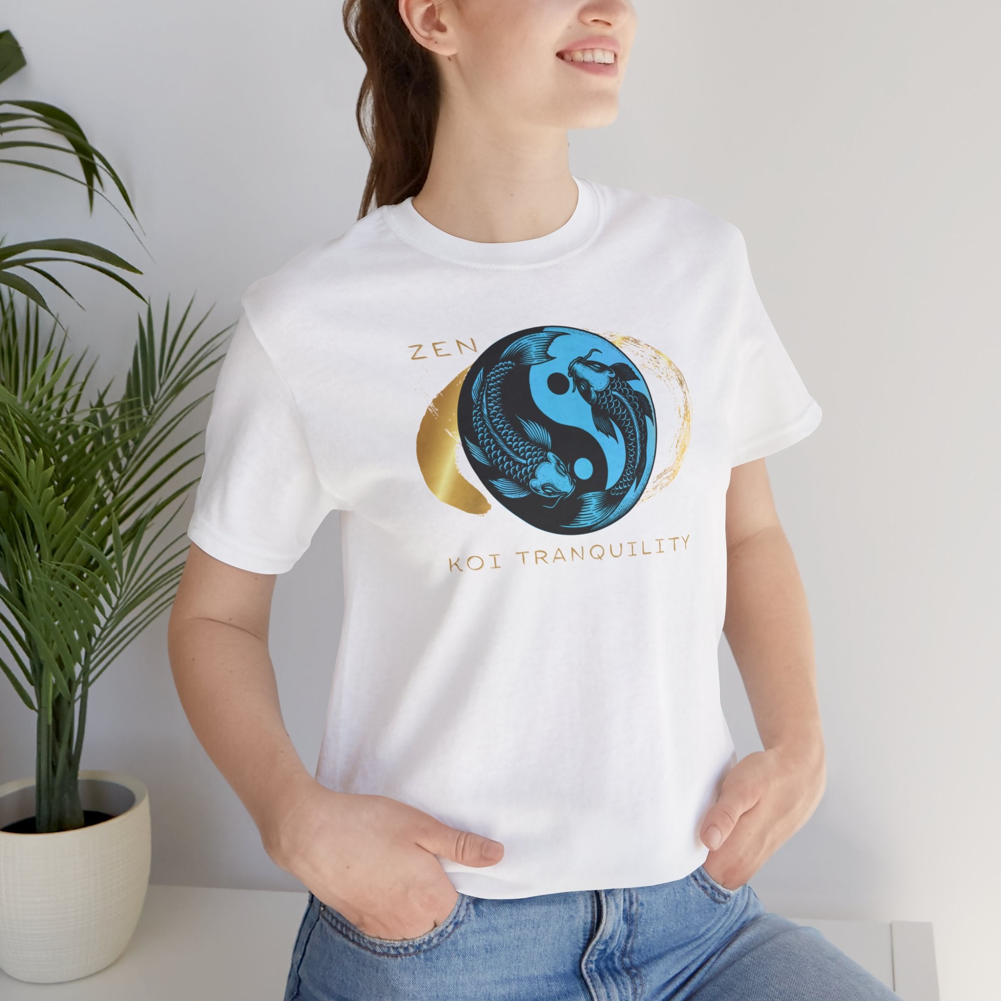 Empowering T-shirt - Zen Koi Collection Blue , Colors of Meaning