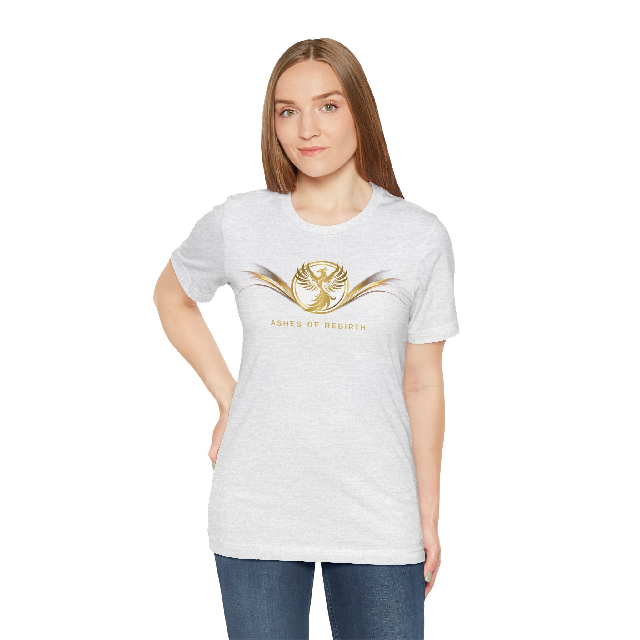 Empowering T-shirt - Zen Phoenix Collection White Rebirth