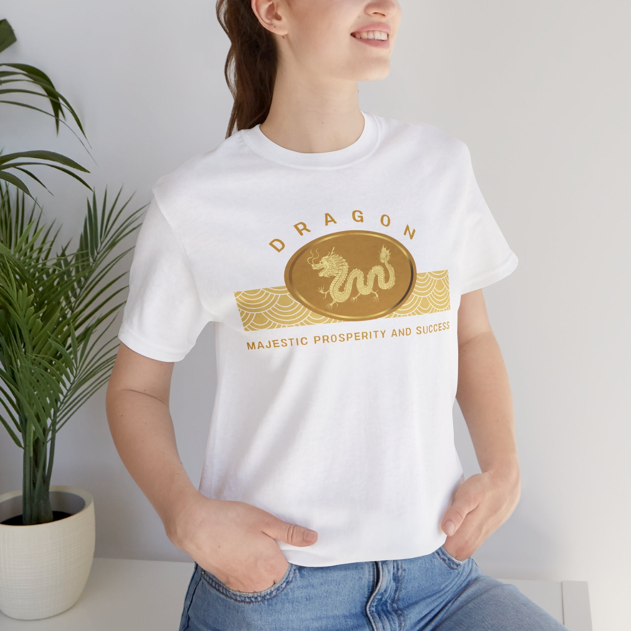 Empowering T-shirt - Zen Dragon Collection Gold Majestic
