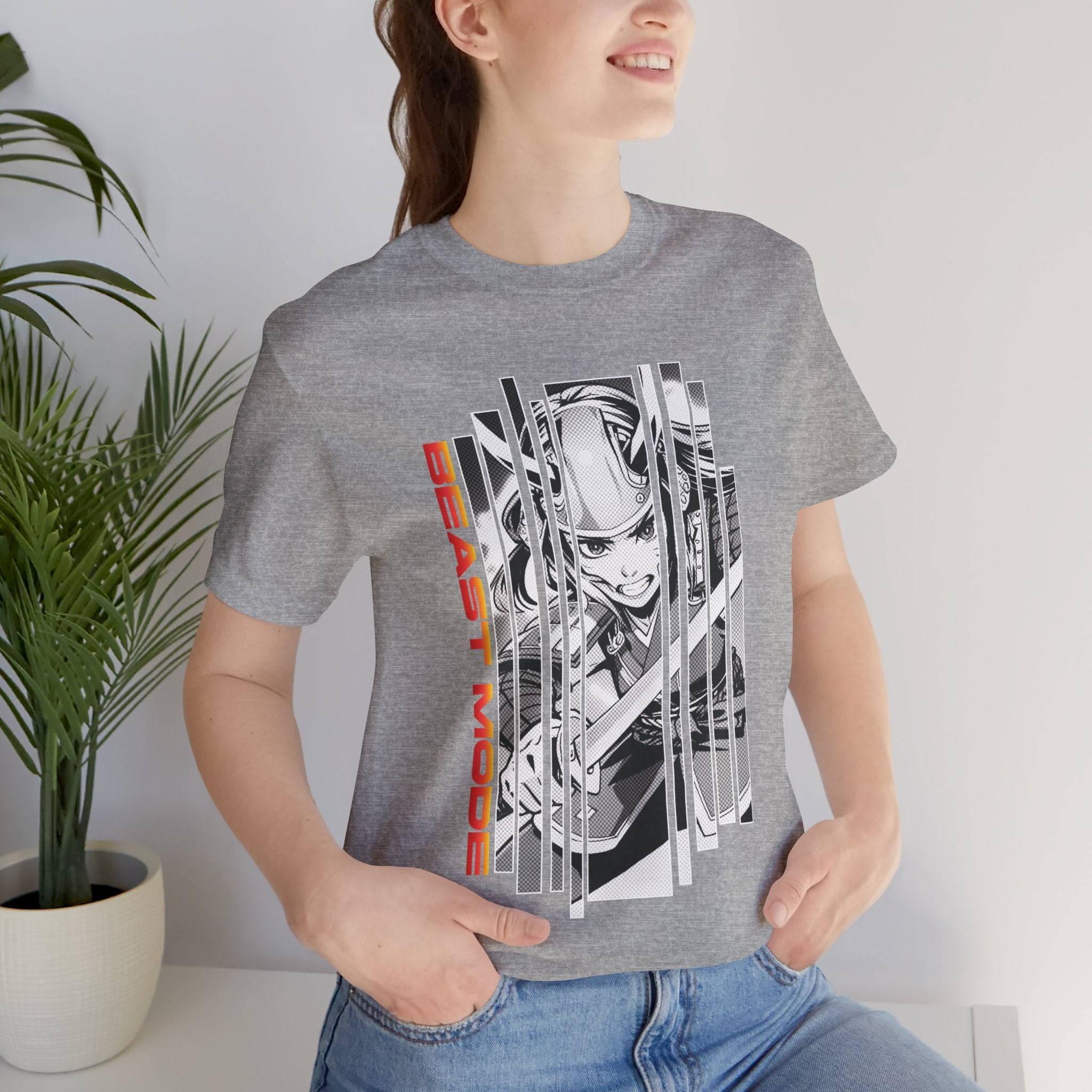 Anime Girl Warrior T-shirt - Beast Mode