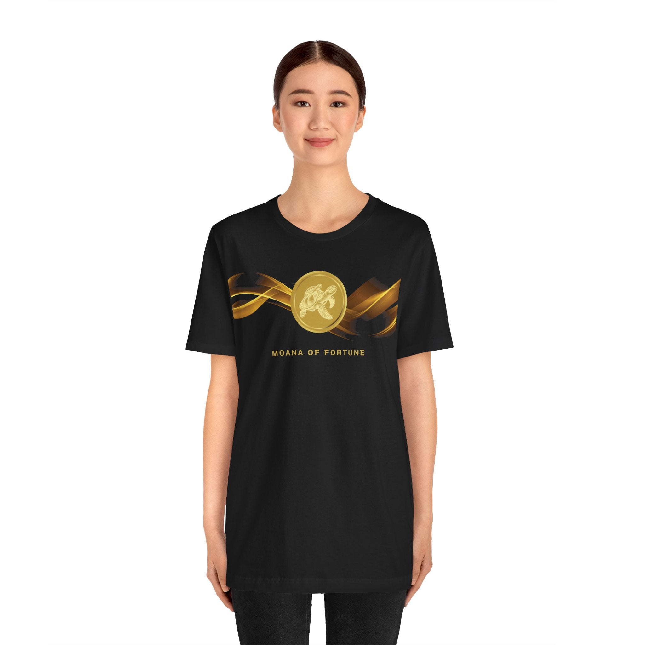 Empowering T-shirt - Zen Turtle Collection Gold Fortune