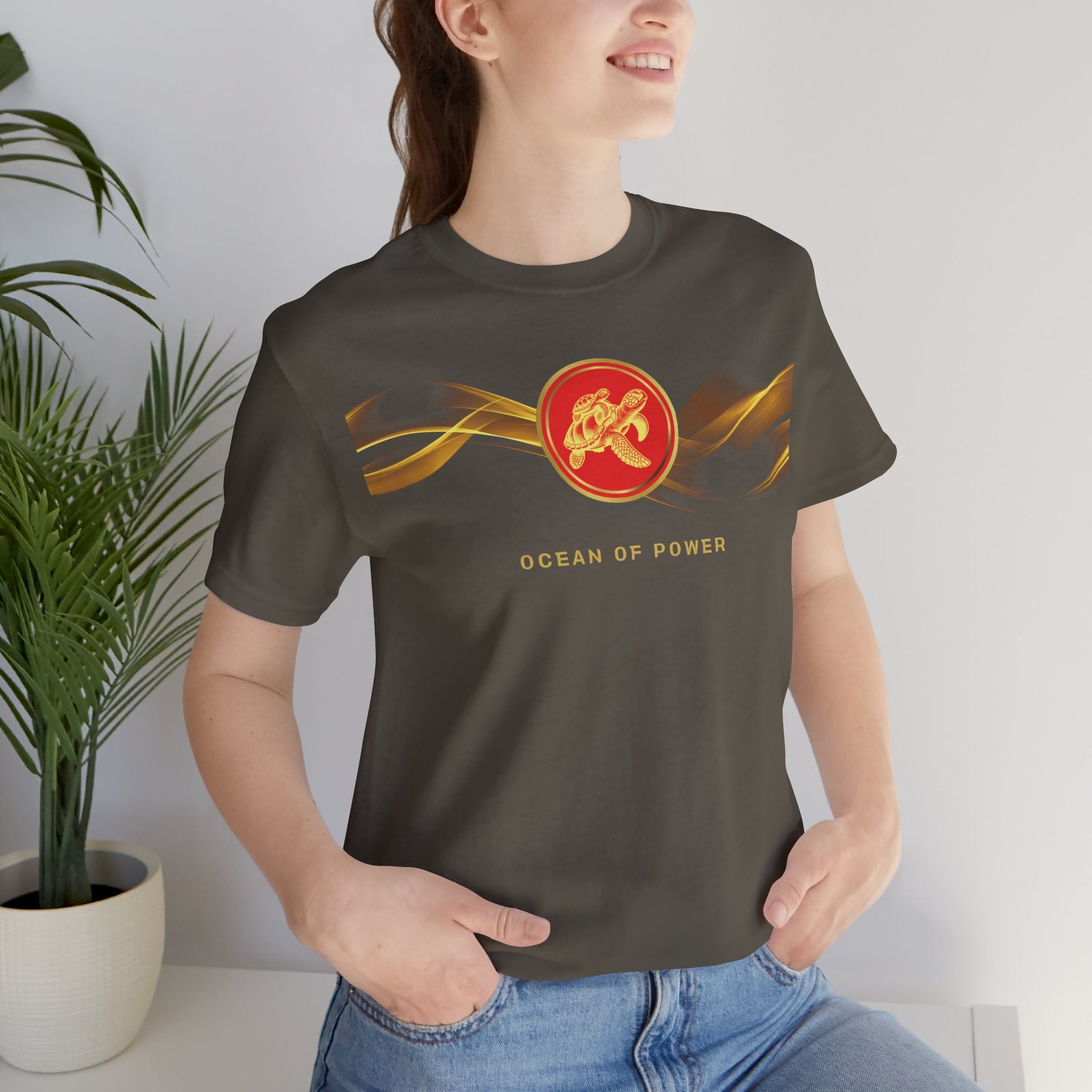 Empowering T-shirt - Zen Turtle Collection Red Power