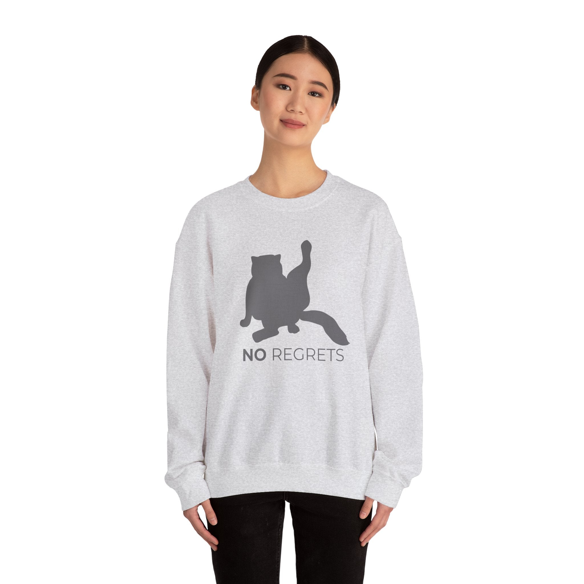 Animal Attitude Sweatshirt Line - No Regrets Cat