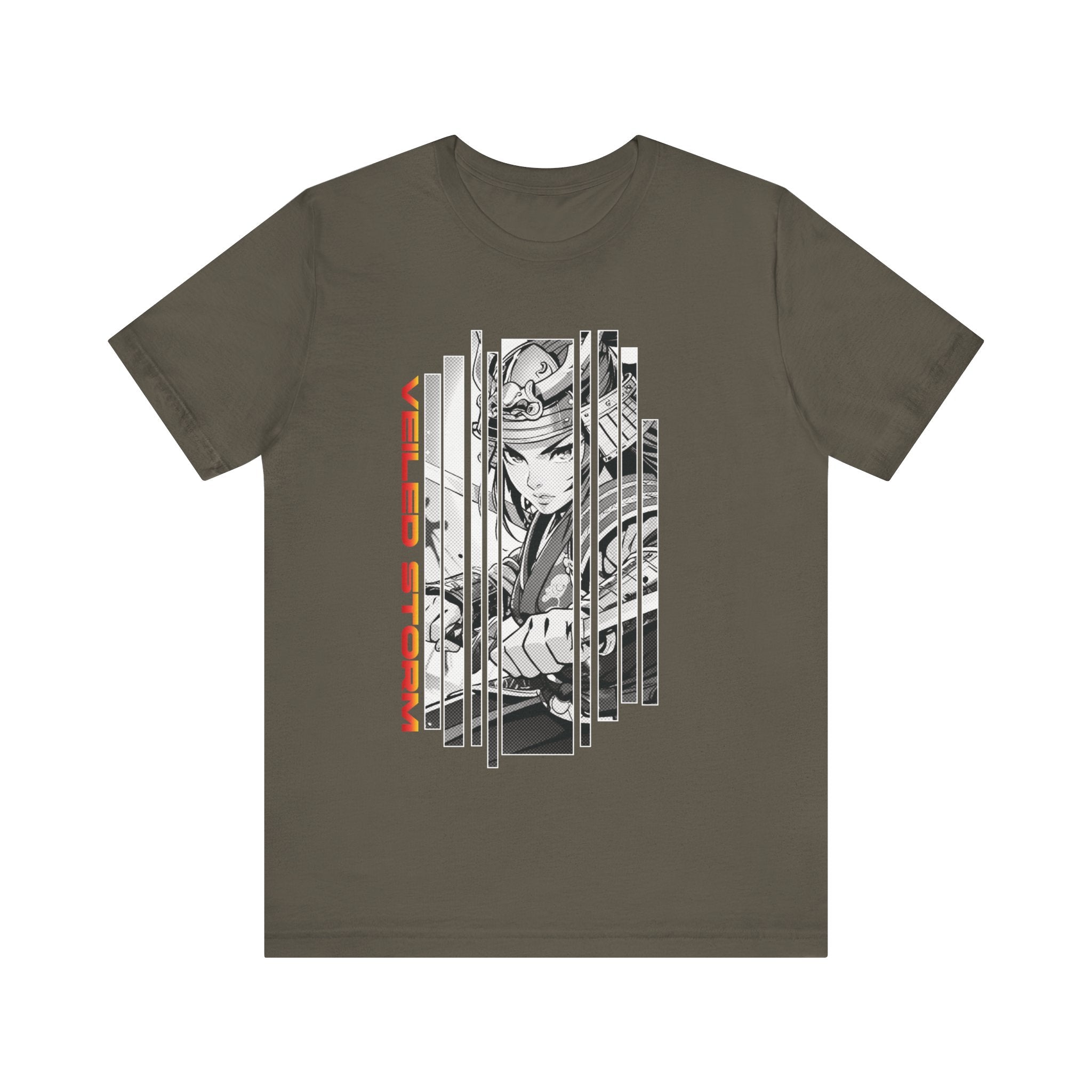 Anime Girl Warrior T-shirt - Veiled Storm