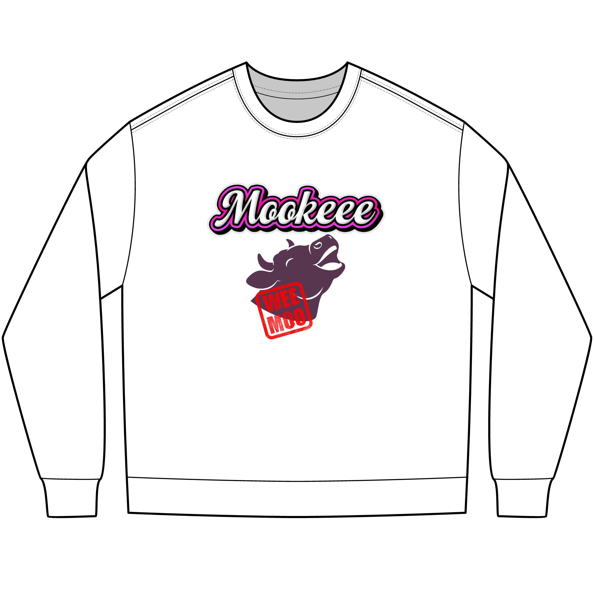 Wee-Moo Cow Long Sleeve Box-Tee - Mookeee