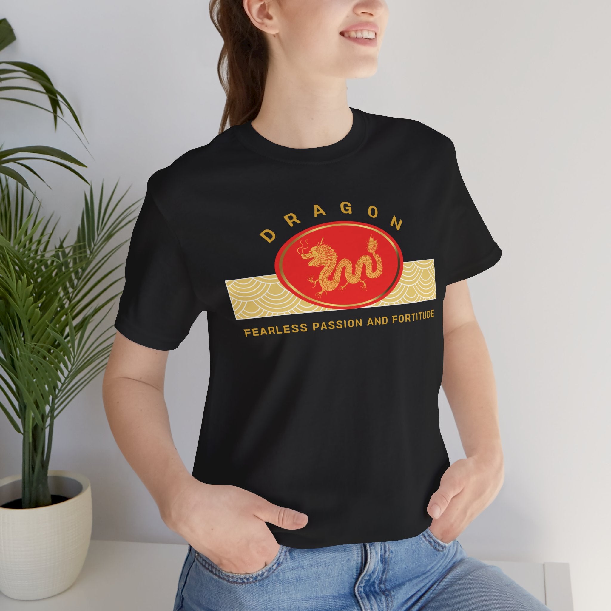 Empowering T-shirt - Zen Dragon Collection Red Fearless