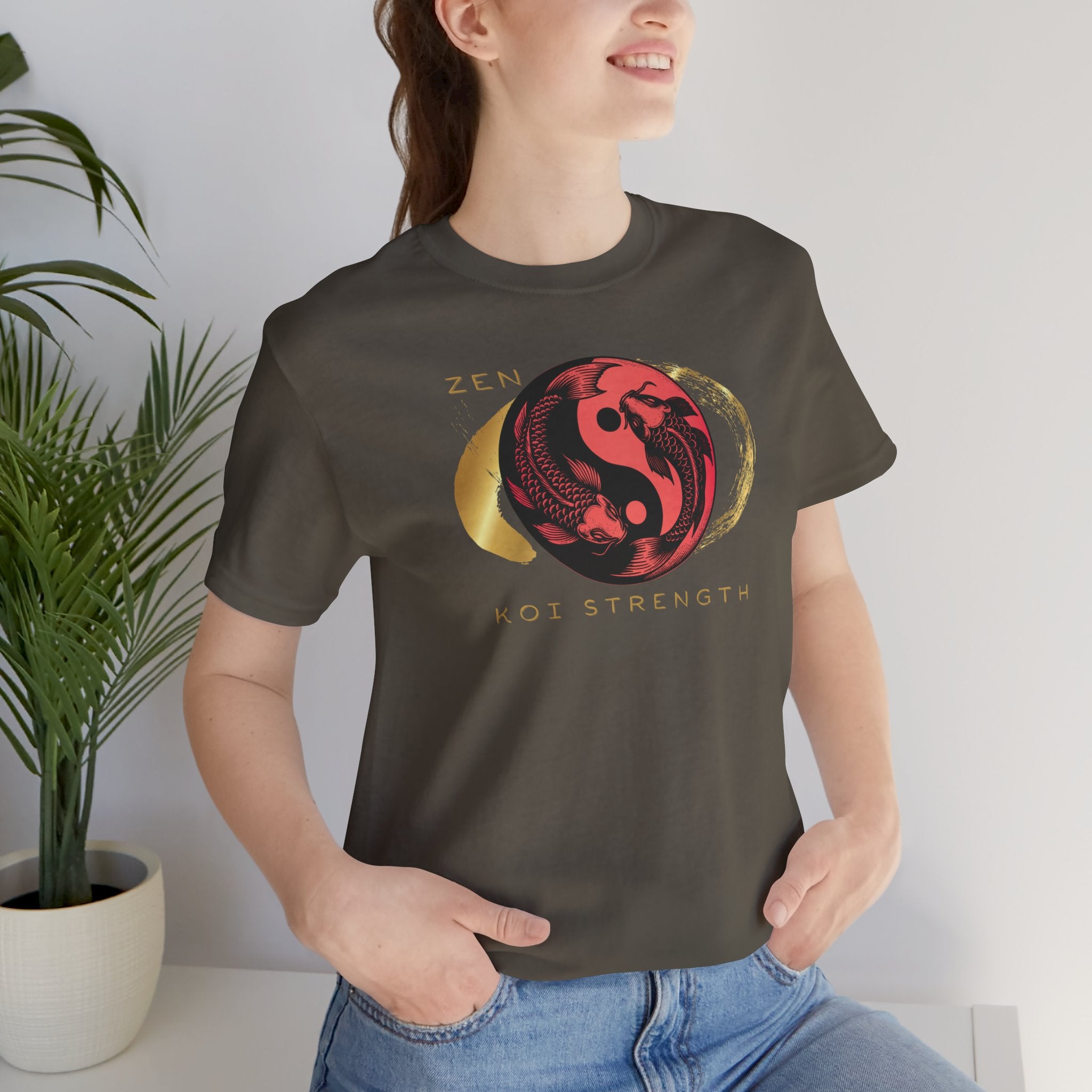 Empowering T-shirt - Zen Koi Collection Red, Colors of Meaning