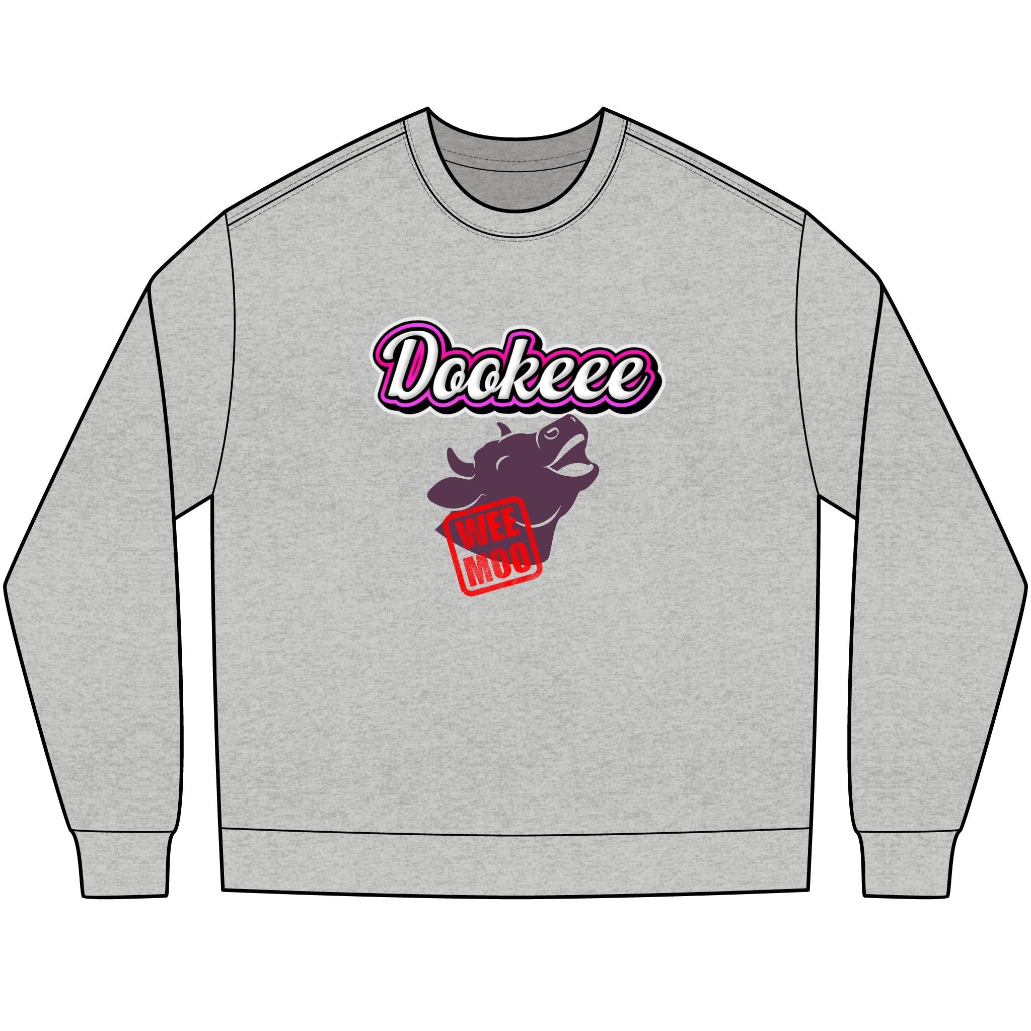 Wee-Moo Cow Long Sleeve Box-Tee - Dookeee