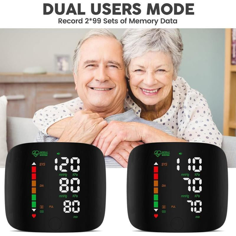 Wrist BP Monitor Touch Screen Display 99X2 Reading Memory Storage Adjustable Health Monitoring Cuff