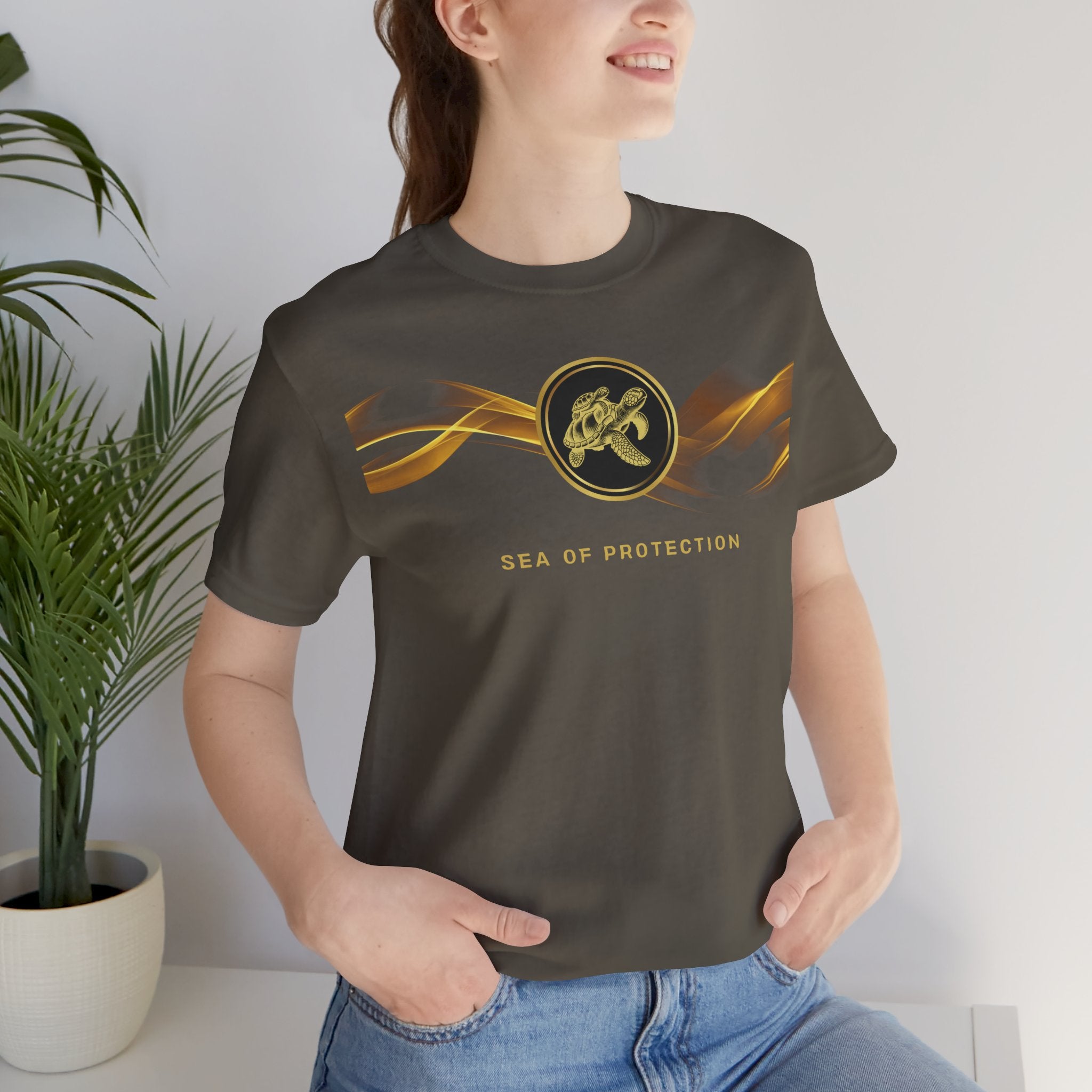 Empowering T-shirt - Zen Turtle Collection Black Protection