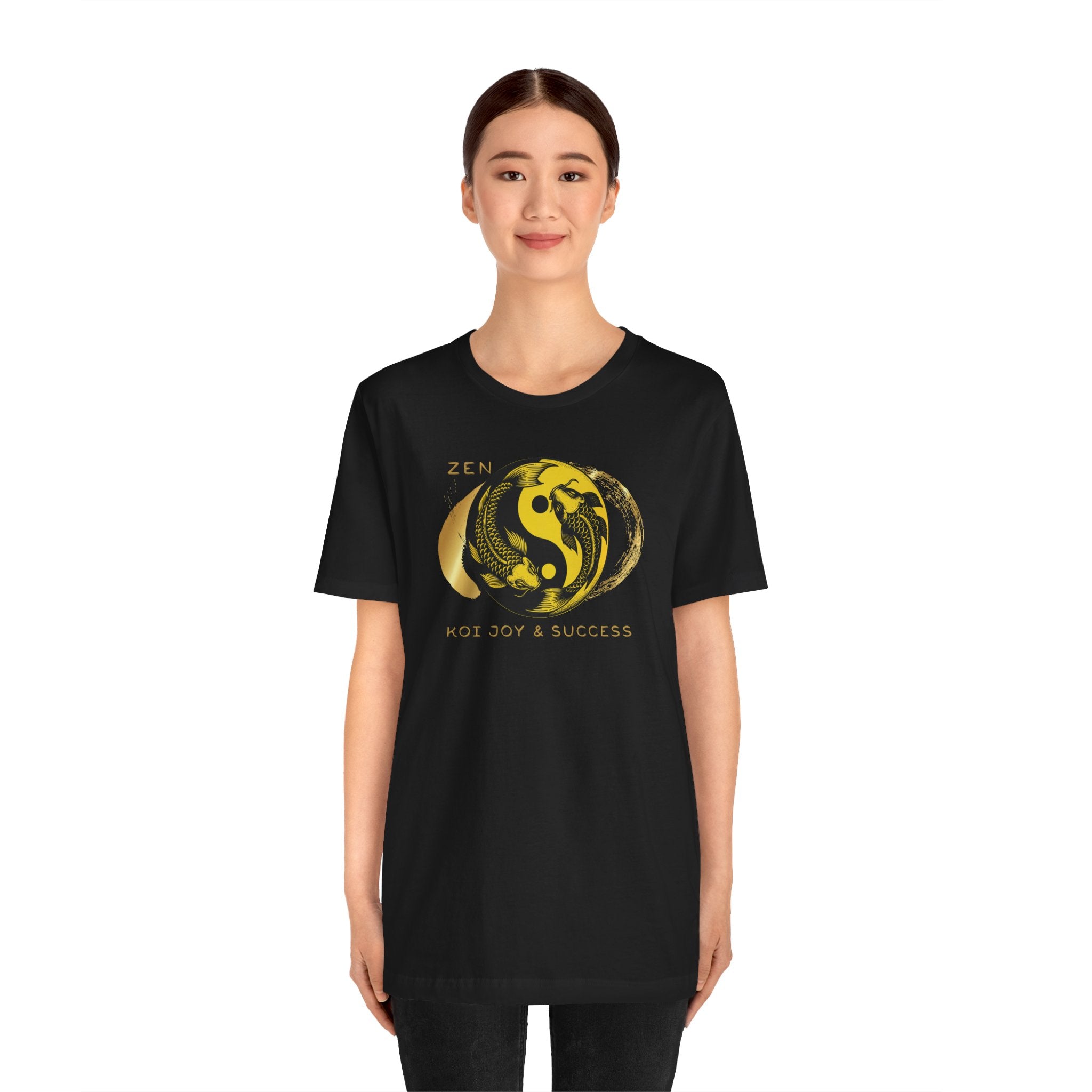 Empowering T-shirt - Zen Koi Collection Yellow, Colors of Meaning
