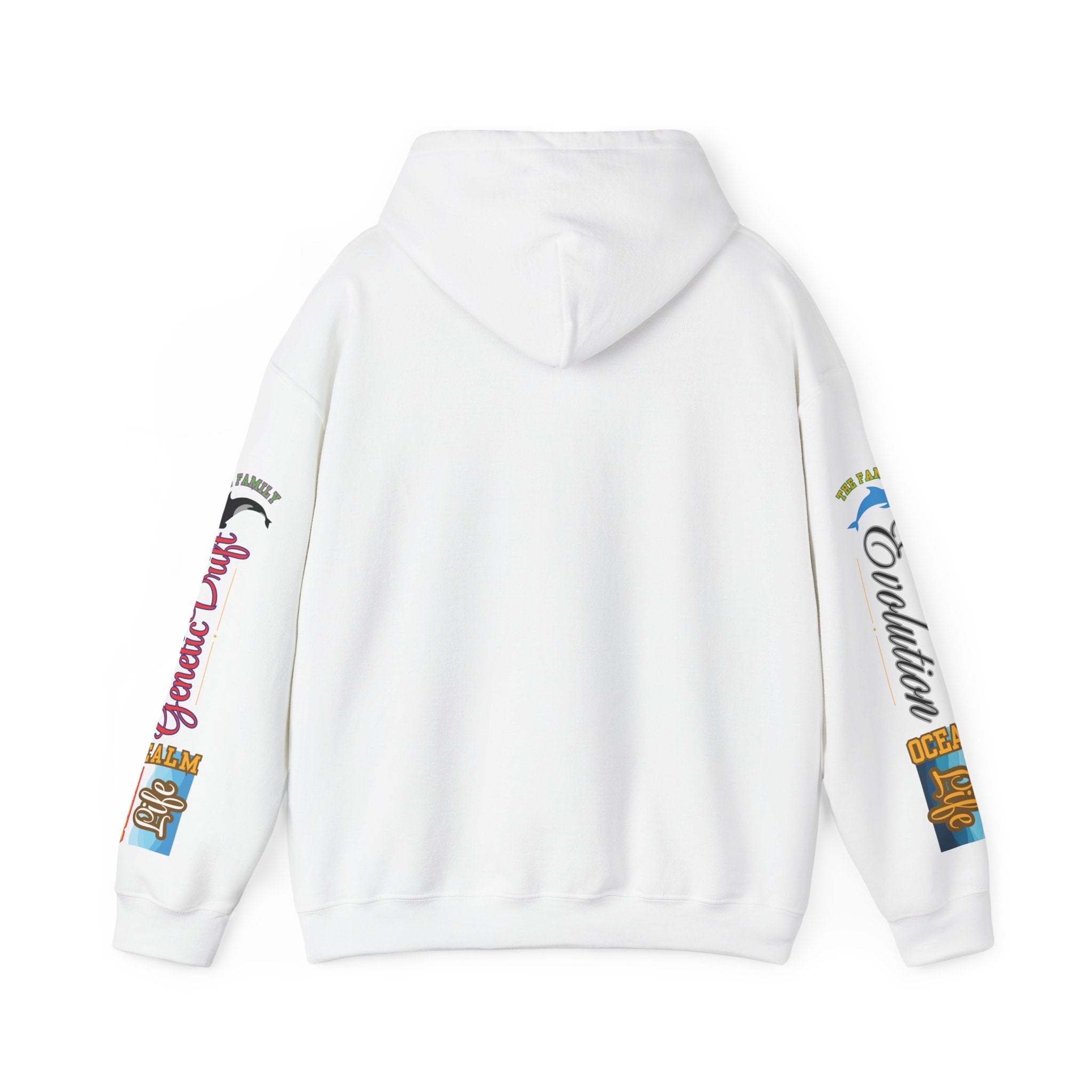 Ocean Marine Awareness Hooded Sweatshirt - Orcas & Dolphins