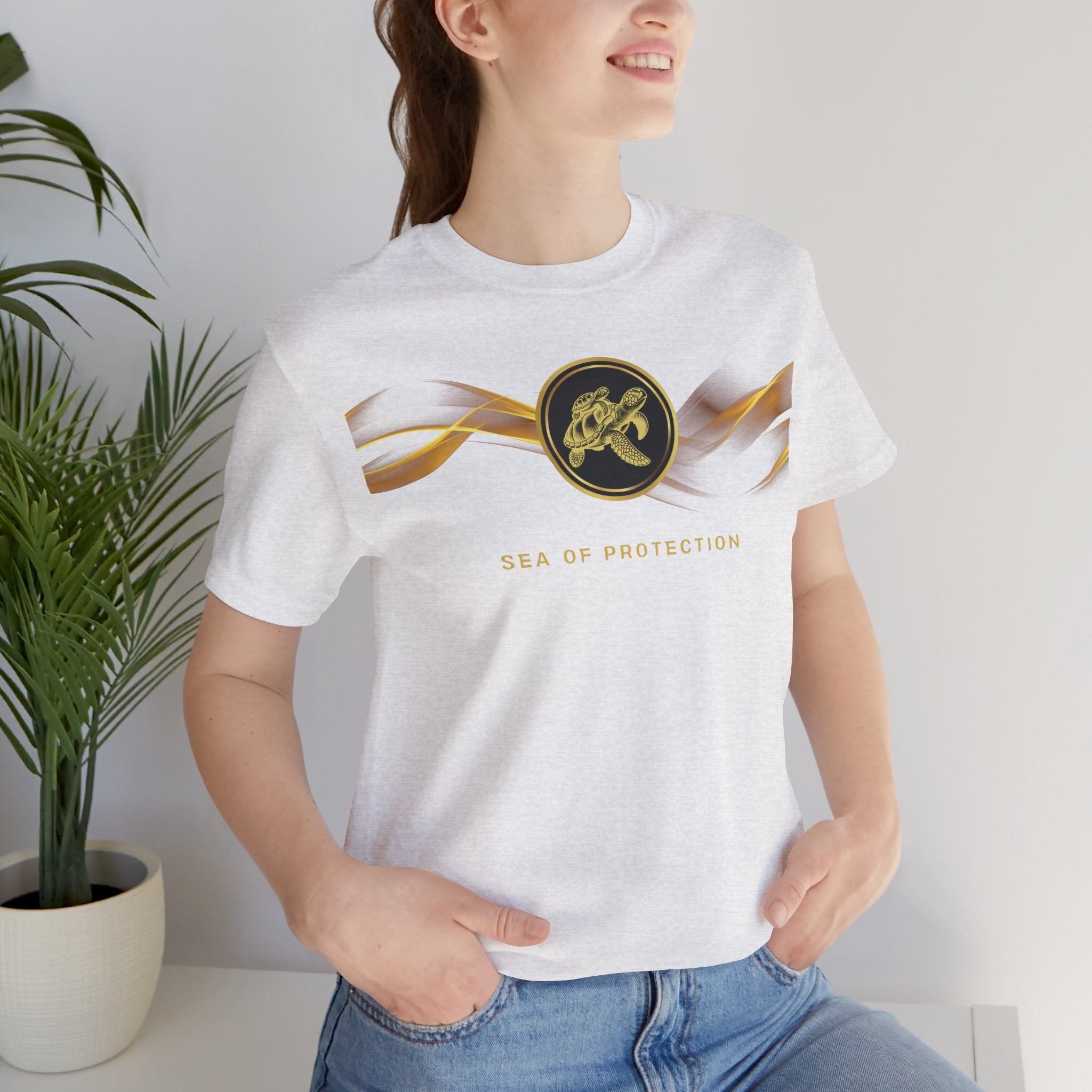 Empowering T-shirt - Zen Turtle Collection Black Protection