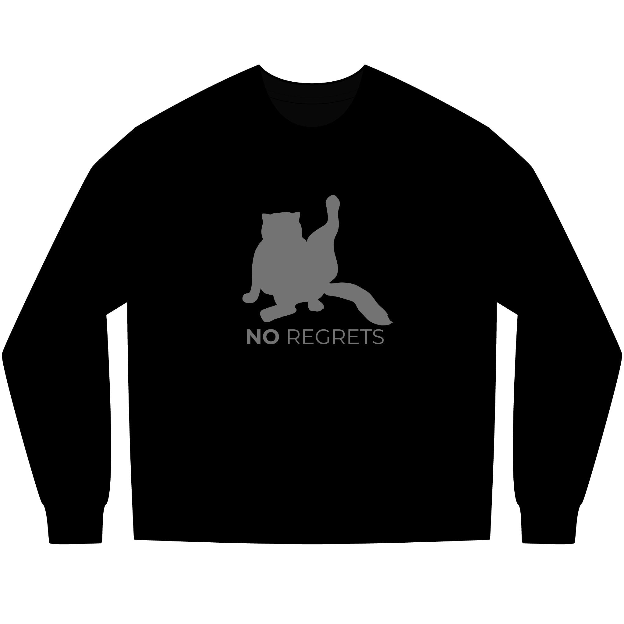 Animal Attitude Long Sleeve T-shirt - No Regrets Cat