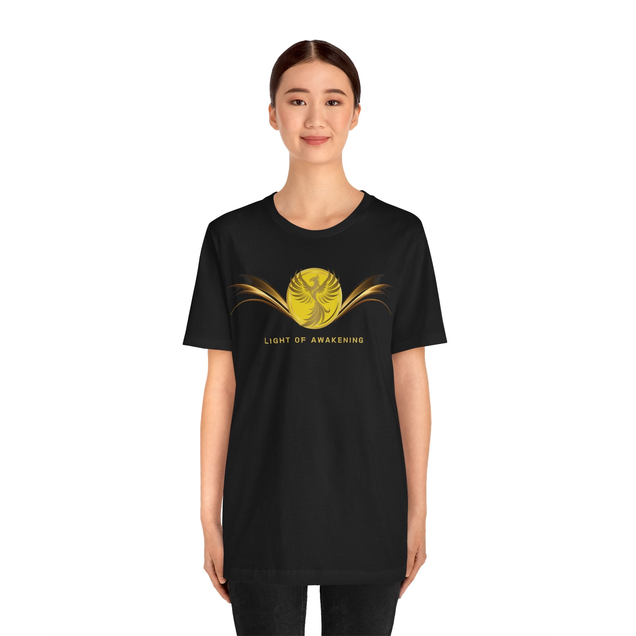 Empowering T-shirt - Zen Phoenix Collection Yellow Awakening