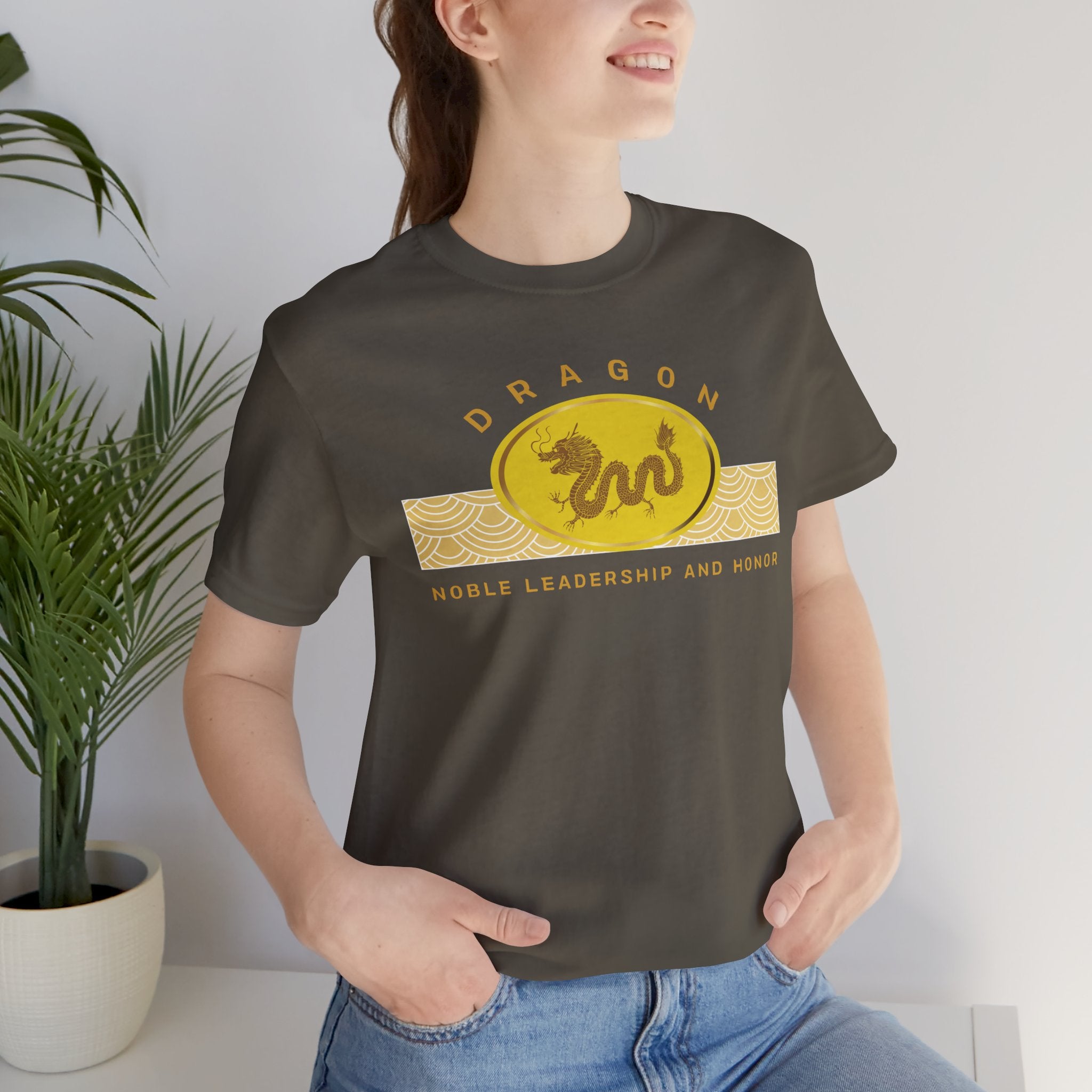 Empowering T-shirt - Zen Dragon Collection Yellow Noble