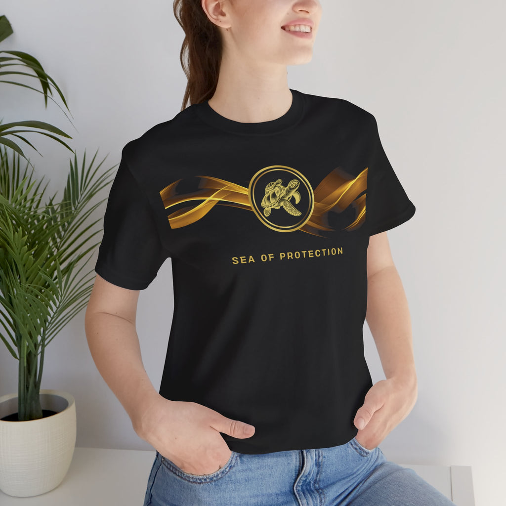 Empowering T-shirt - Zen Turtle Collection Black Protection