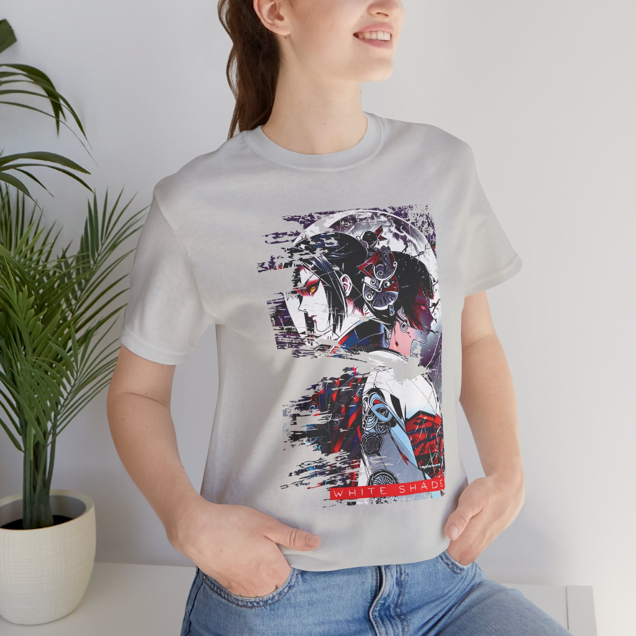 Anime Moon T-Shirt - White Shade Tee