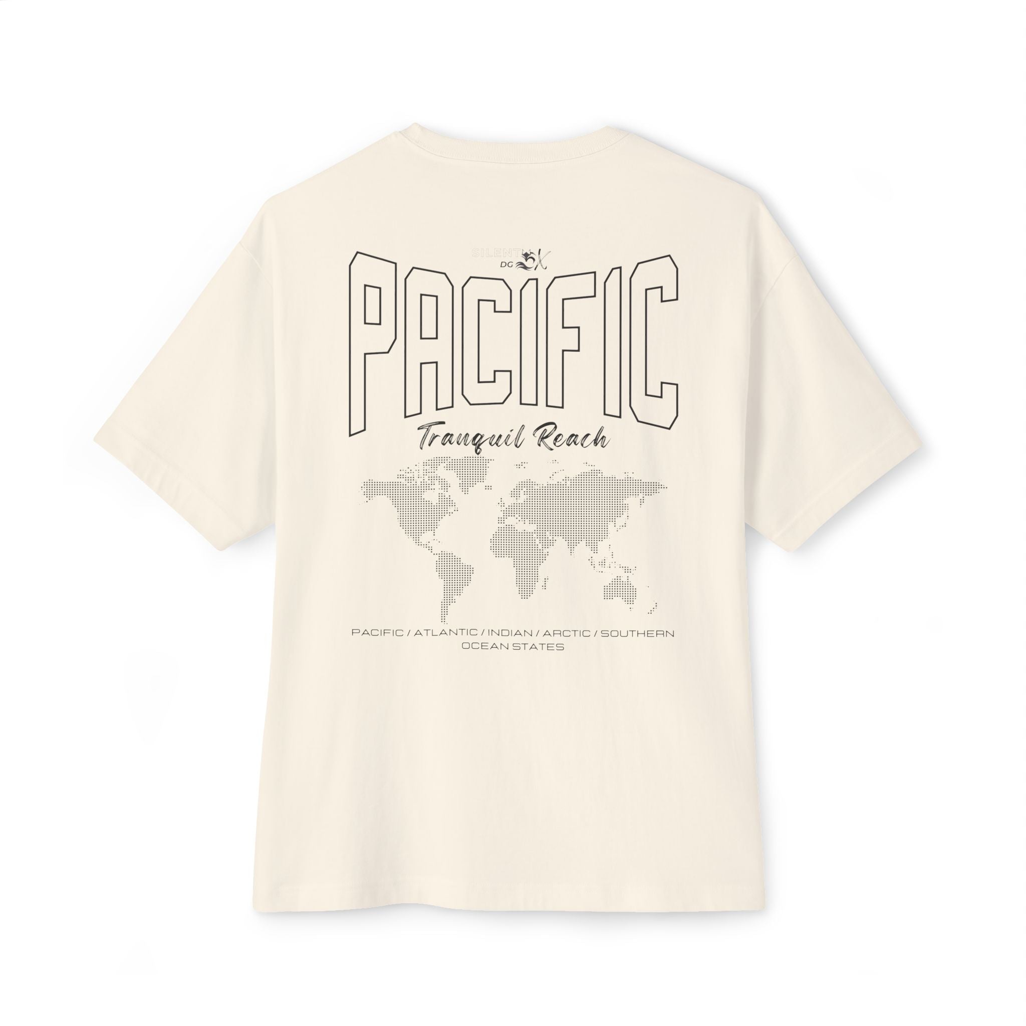 5-Oceans Collection Casual Streetwear Tee - Pacific Ocean Tranquil Reach