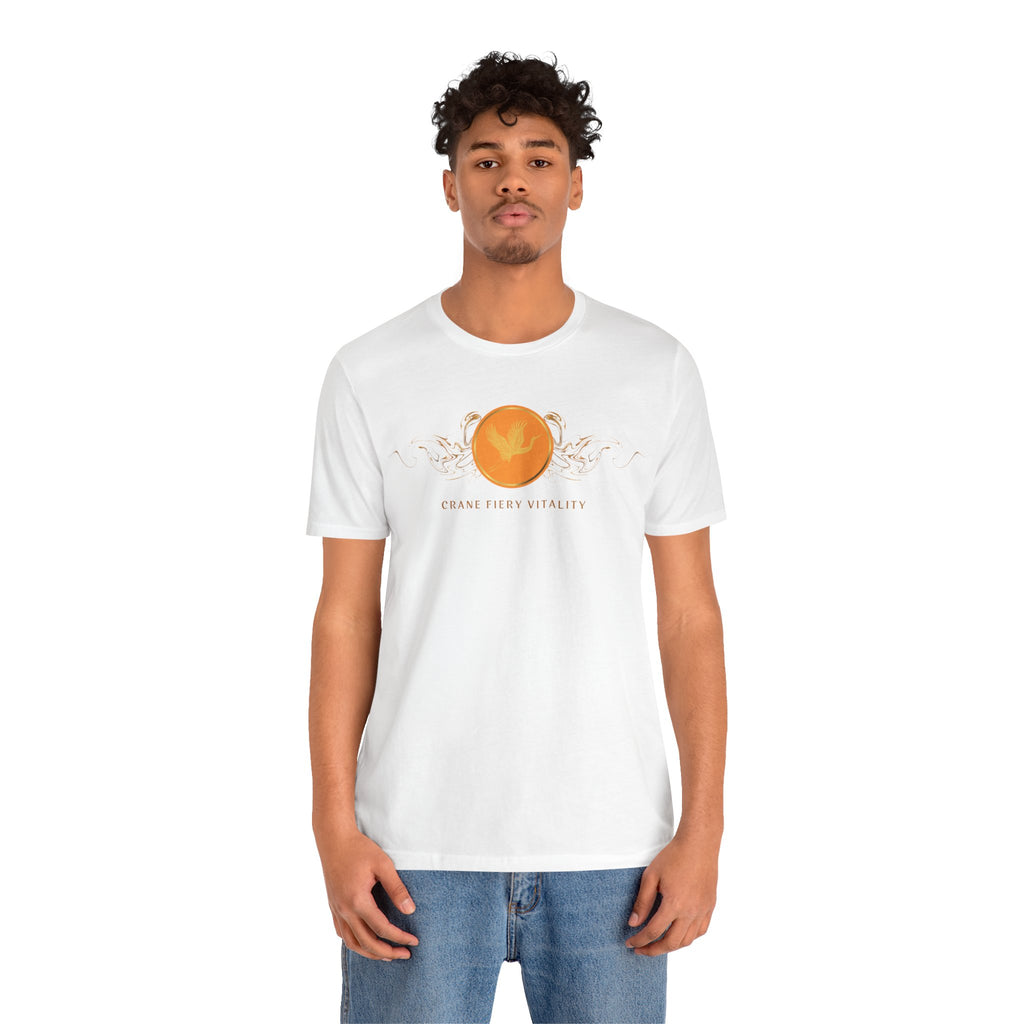 Empowering T-shirt - Zen Crane Collection Orange Vitality