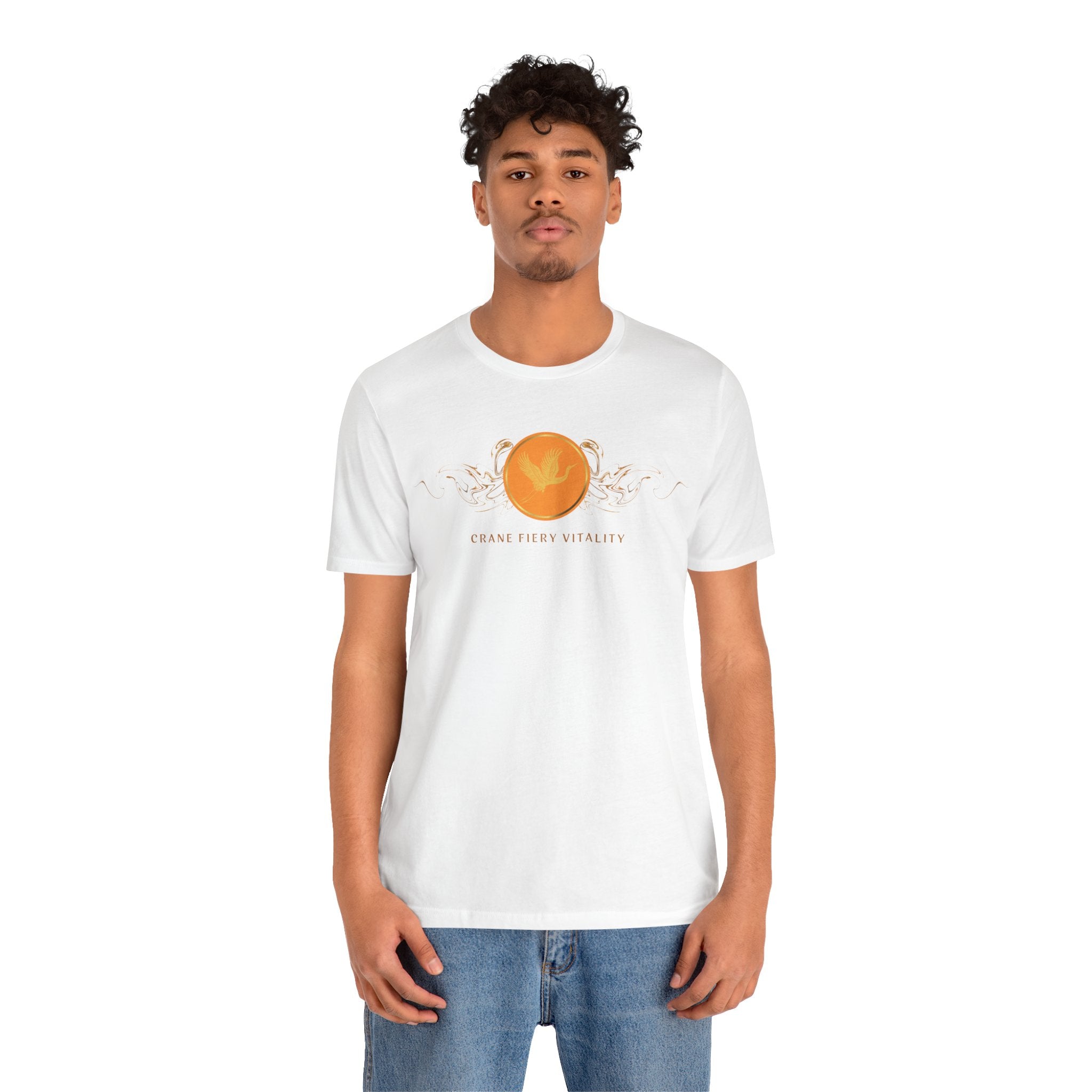Empowering T-shirt - Zen Crane Collection Orange Vitality