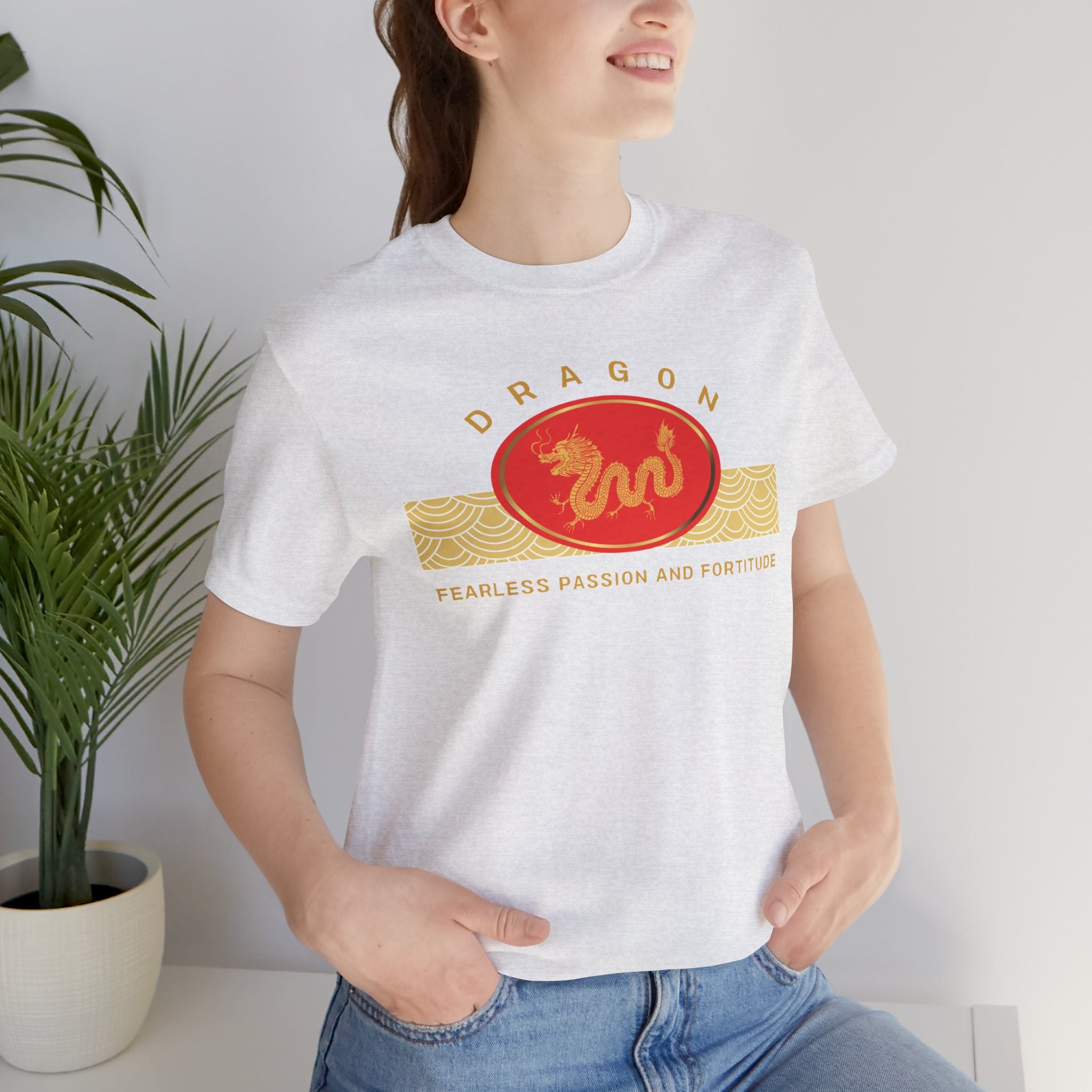 Empowering T-shirt - Zen Dragon Collection Red Fearless