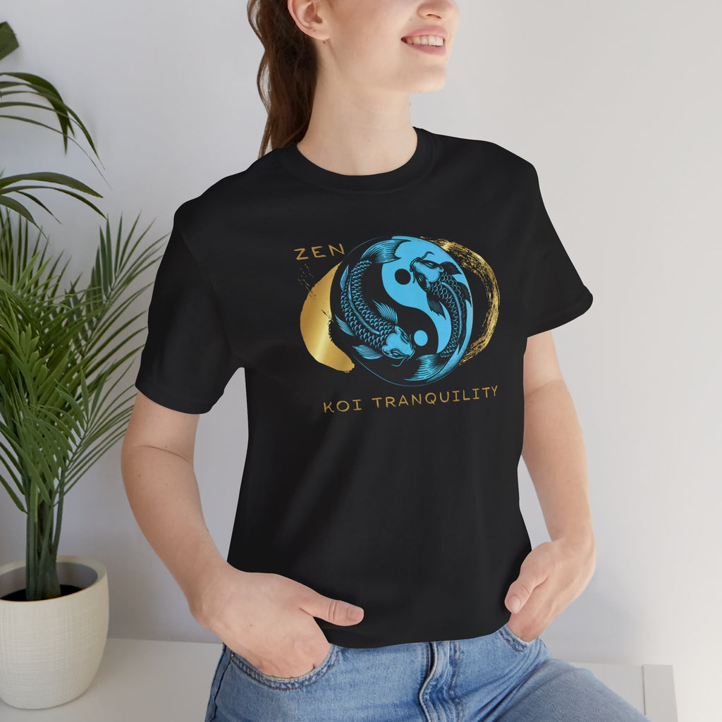 Empowering T-shirt - Zen Koi Collection Blue , Colors of Meaning