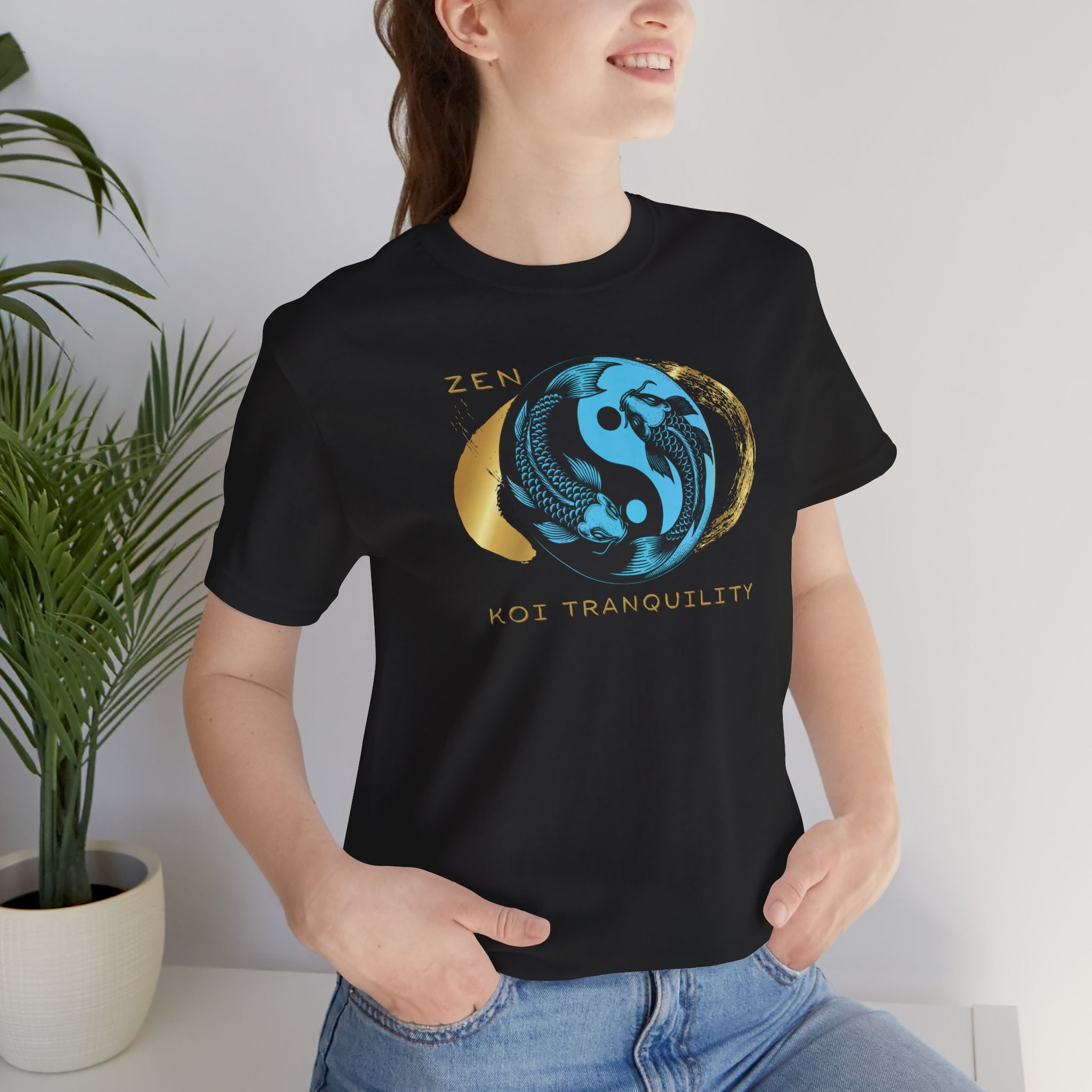 Empowering T-shirt - Zen Koi Collection Blue , Colors of Meaning