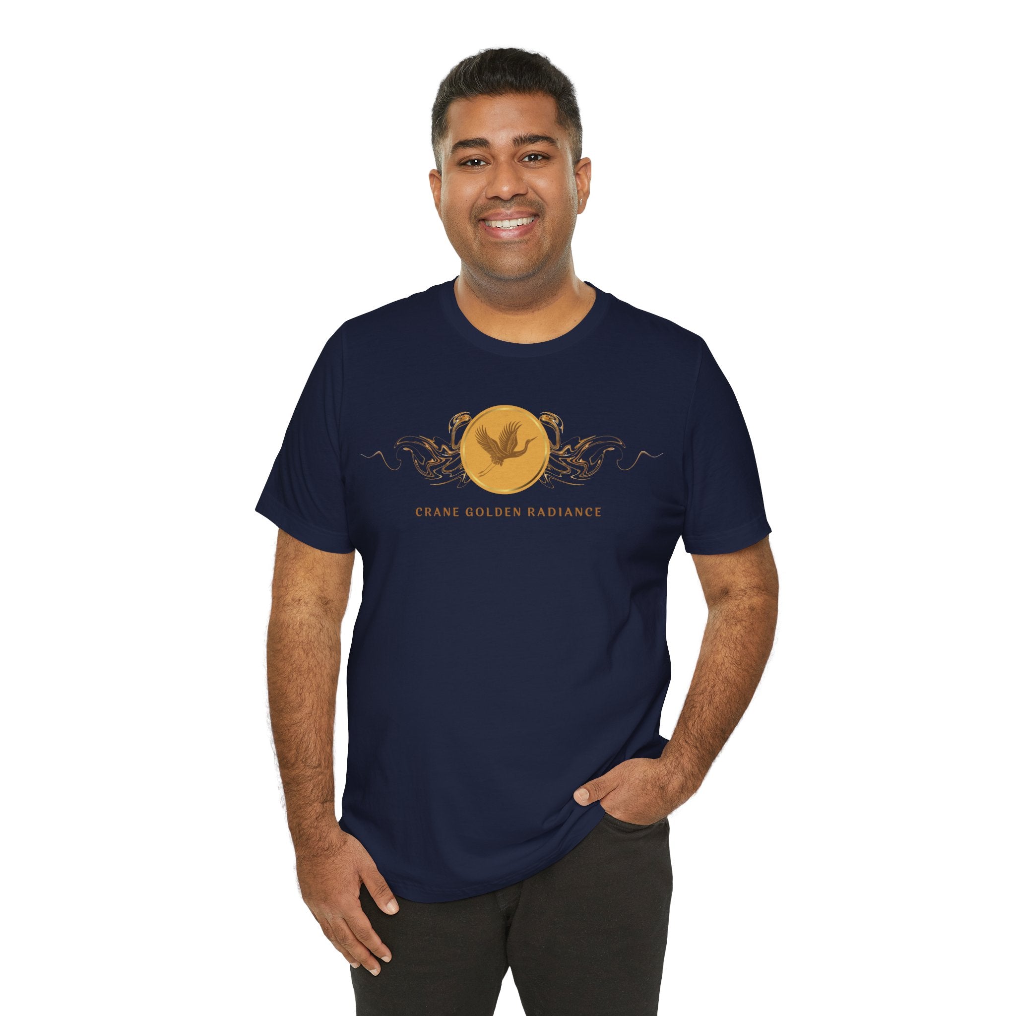Empowering T-shirt - Zen Crane Collection Gold Radiance