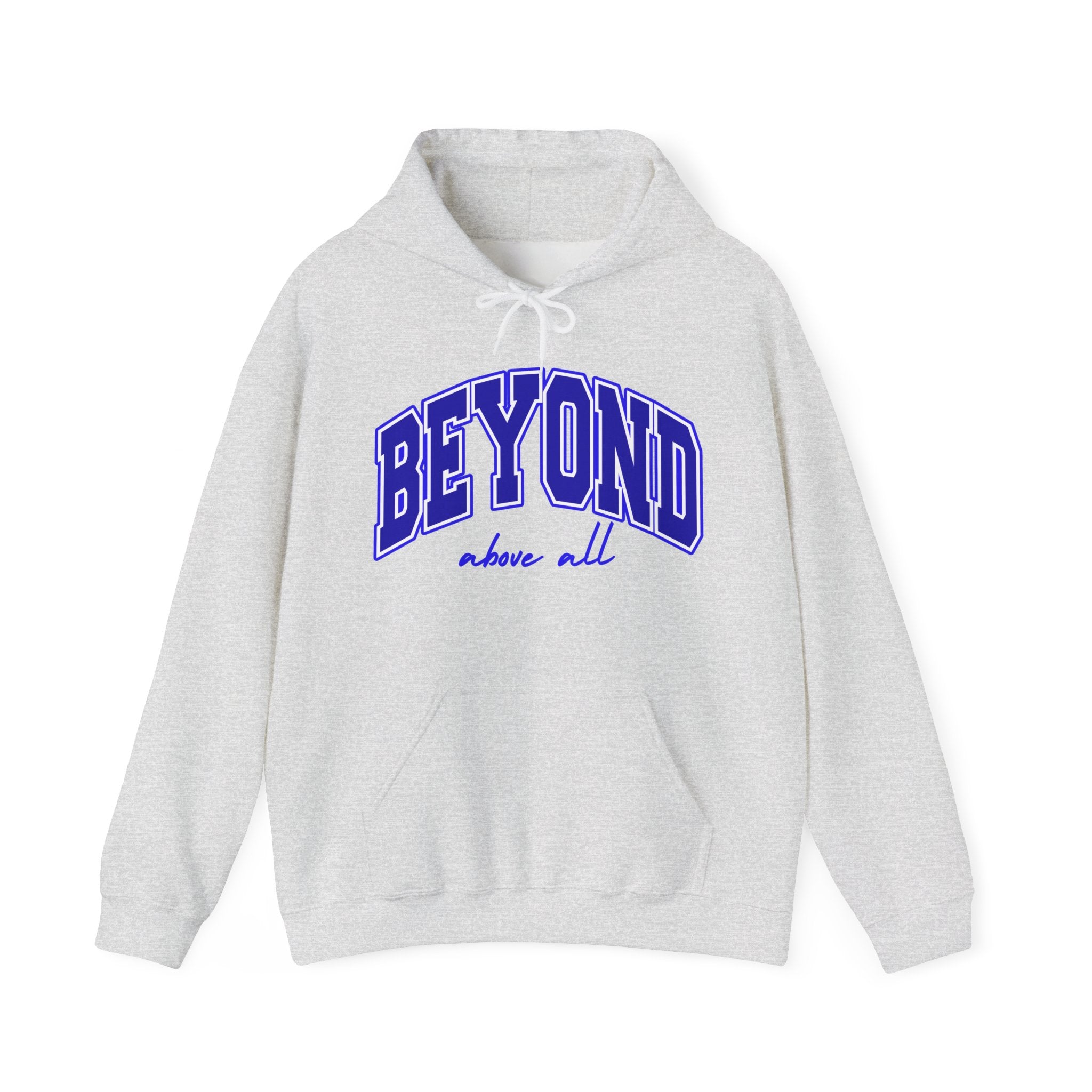 Higher Ground Blue Hoodie Line - Beyond Above All