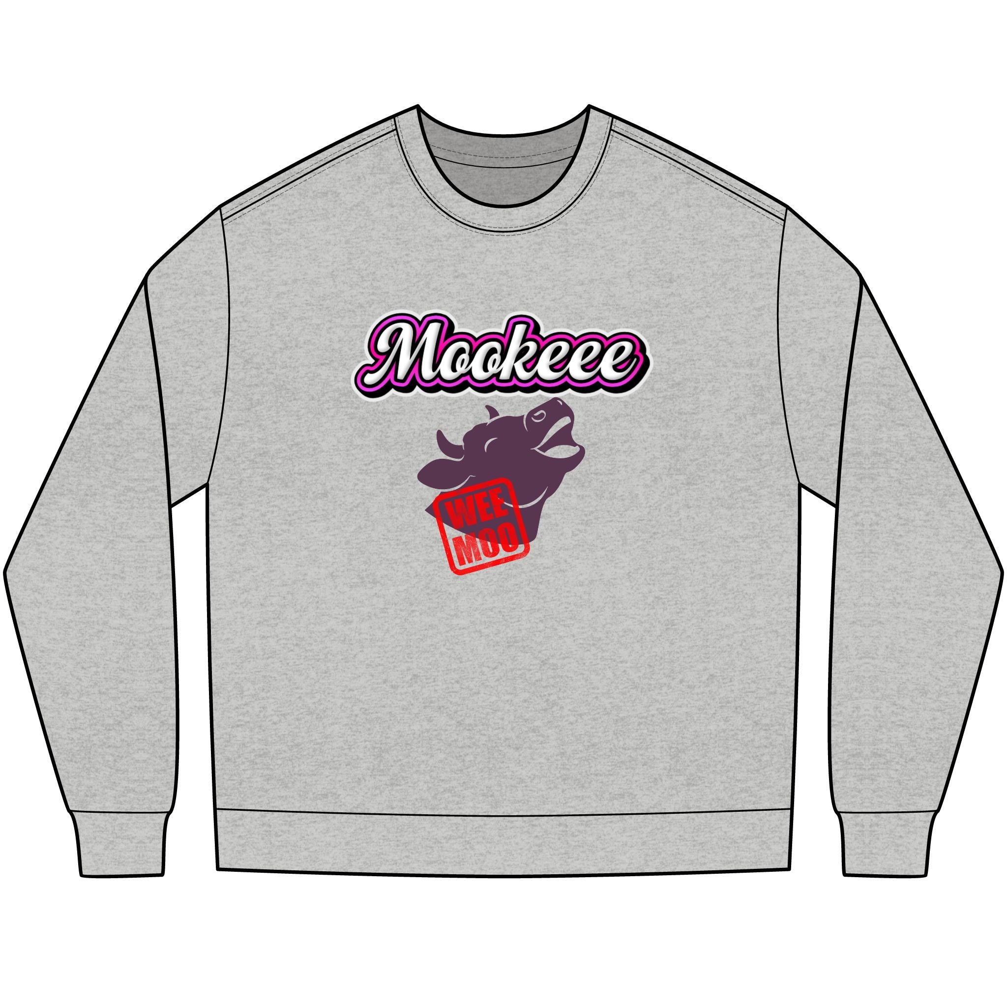 Wee-Moo Cow Long Sleeve Box-Tee - Mookeee