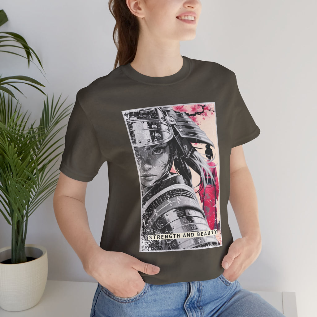 Anime Warrior Girl T-shirt - Strength And Beauty