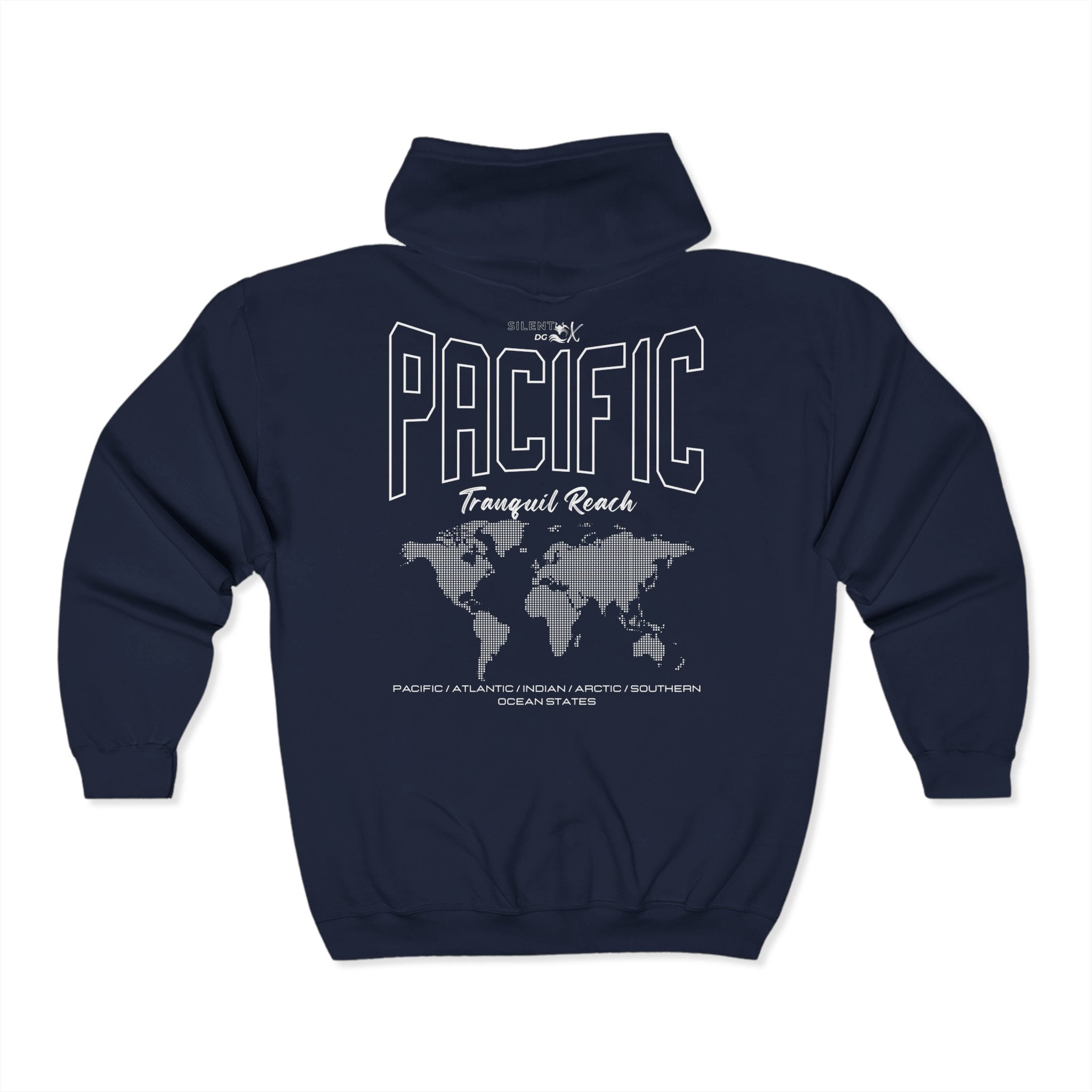 5 Oceans Hoodie Zipper Collection - Pacific Ocean Tranquil Reach