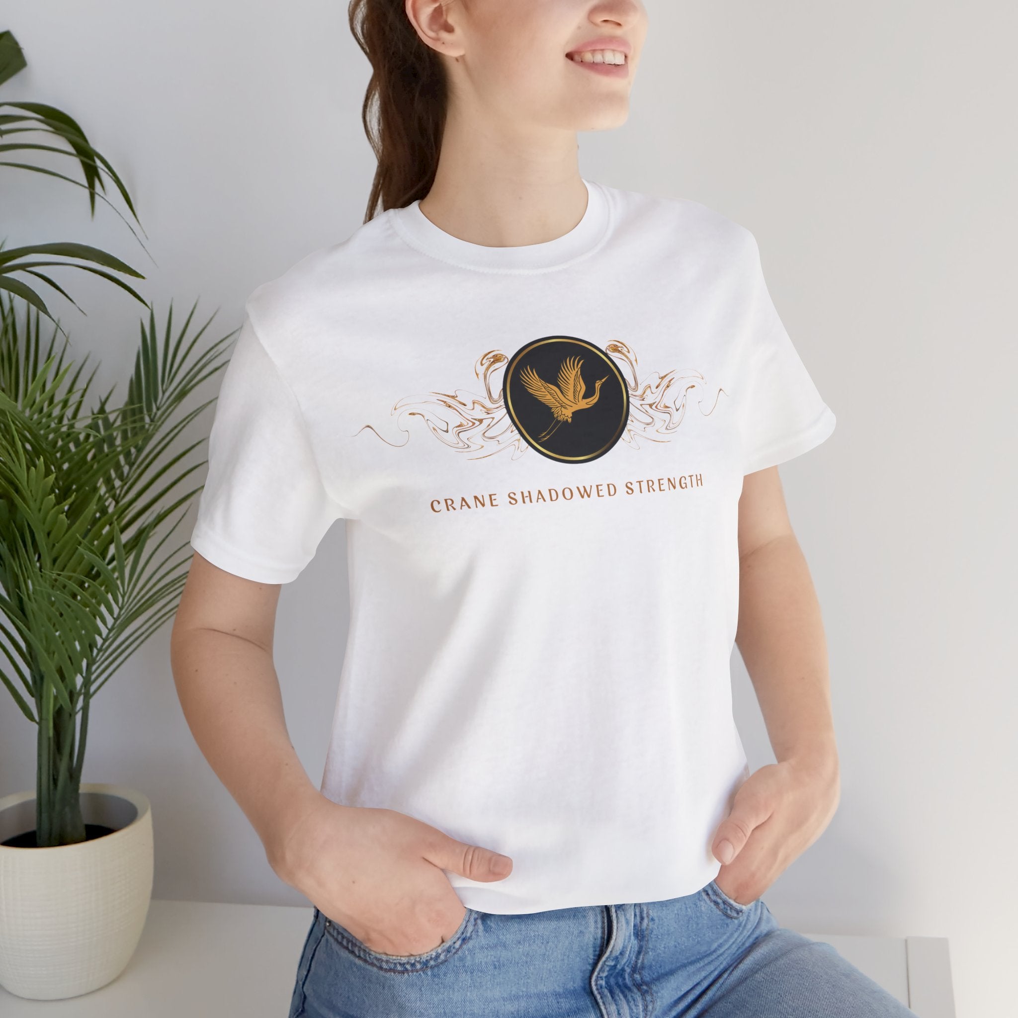 Empowering T-shirt - Zen Crane Collection Black Strength