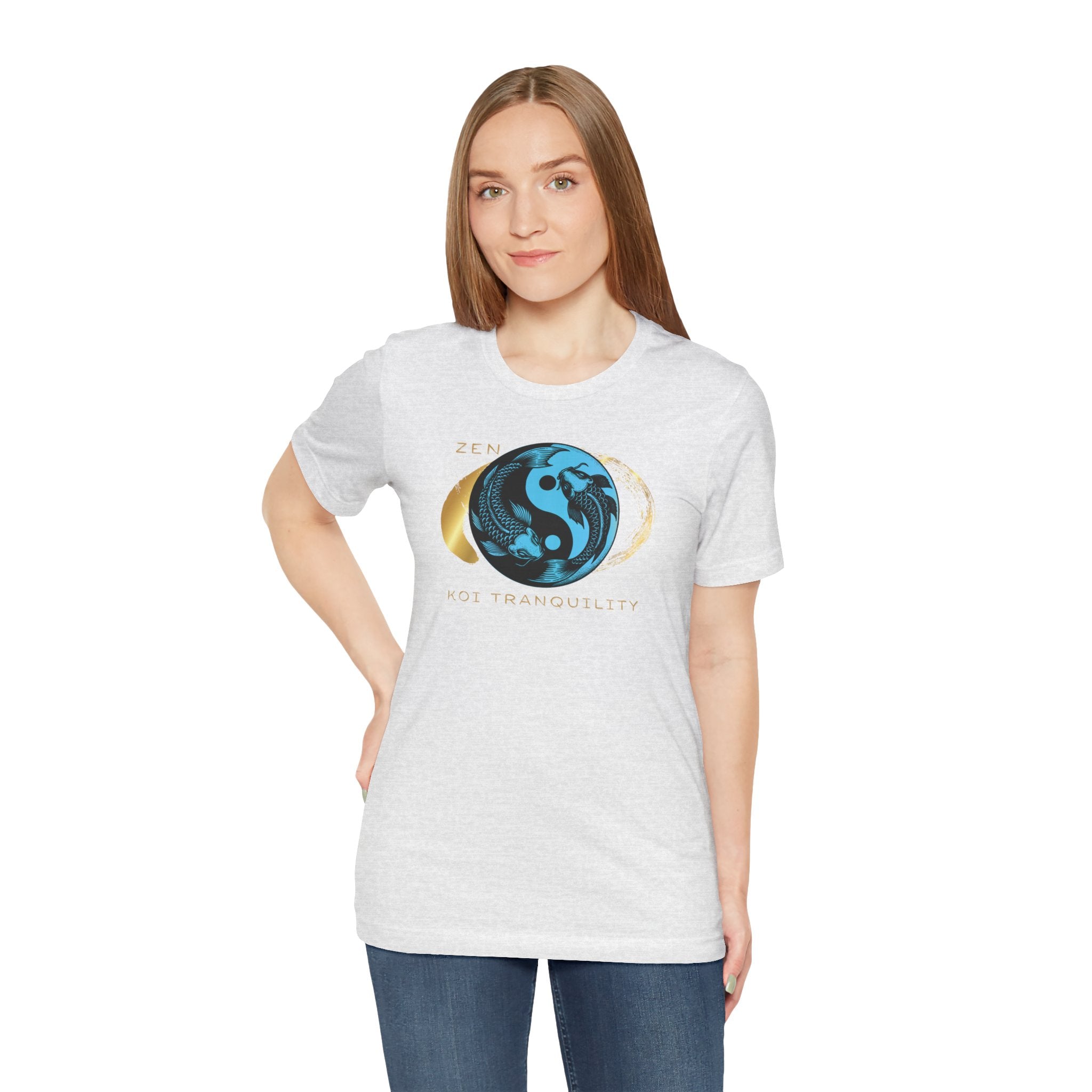 Empowering T-shirt - Zen Koi Collection Blue , Colors of Meaning